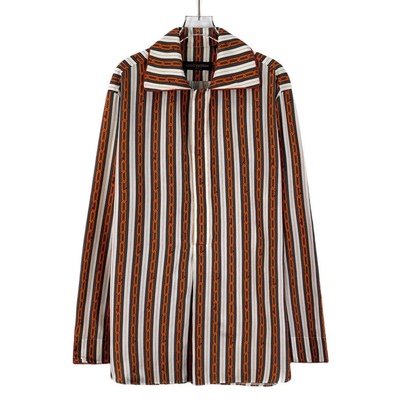 Louis Vuitton Louis Vuitton Color-block striped button-down cotton lapel Size US S / EU 44-46 / 1 - 1 Thumbnail