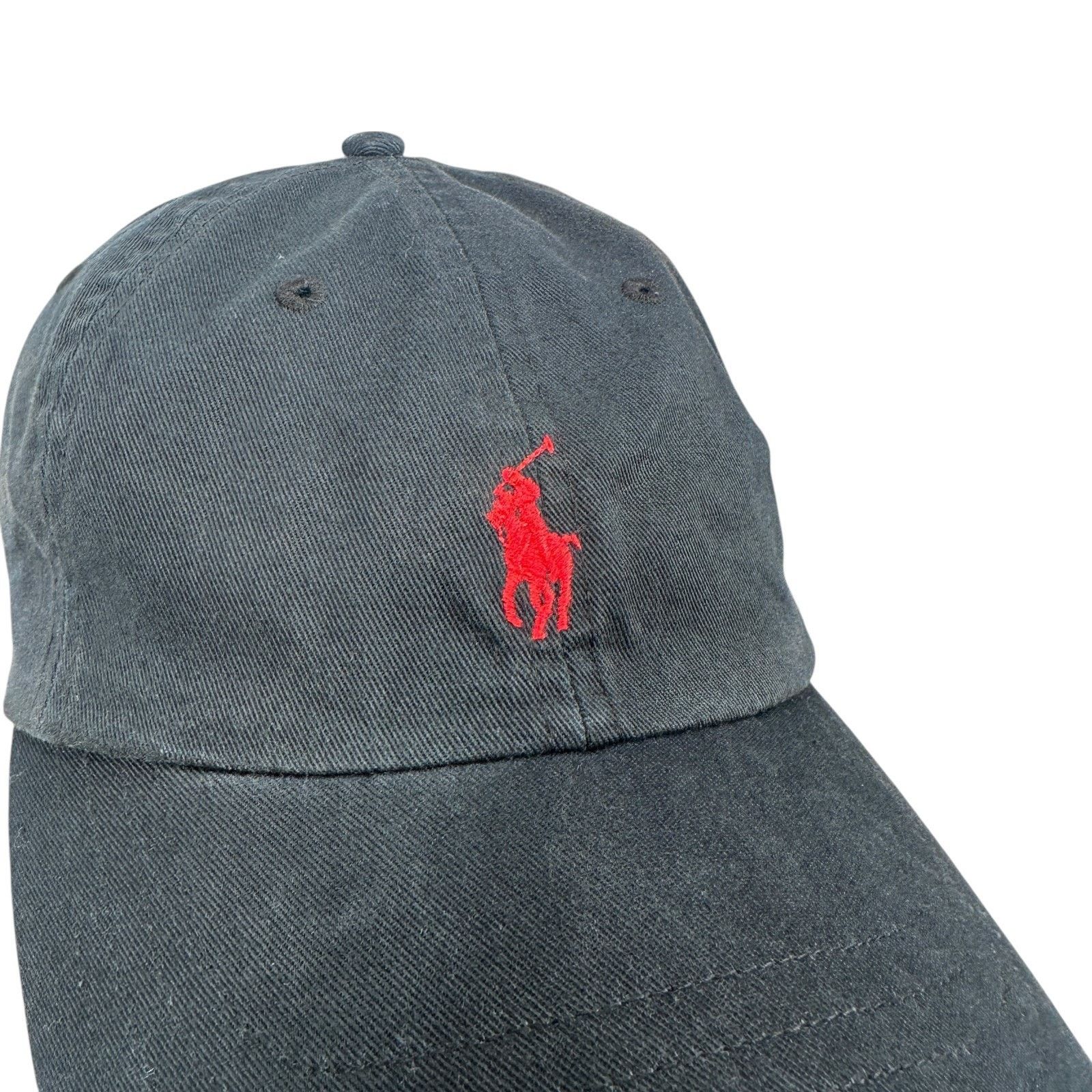 Polo Ralph Lauren Polo Ralph Lauren Dad Hat OS Faded Black Red Cotton Golf Cap Size ONE SIZE - 2 Thumbnail