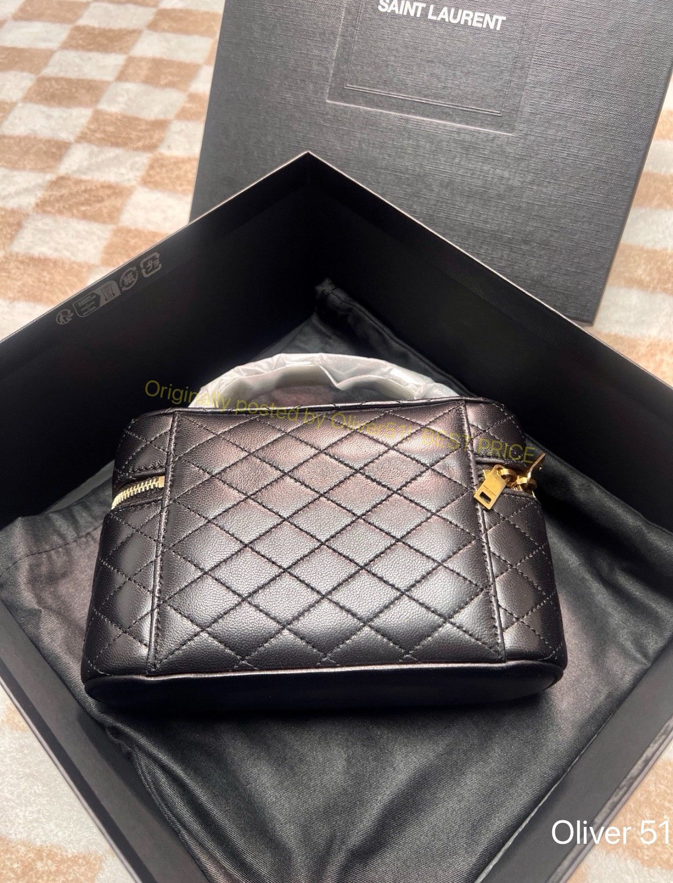 Yves Saint Laurent YSL GABY Vanity Black Mini Handbag LLLL22/2609 Size ONE SIZE - 4 Thumbnail