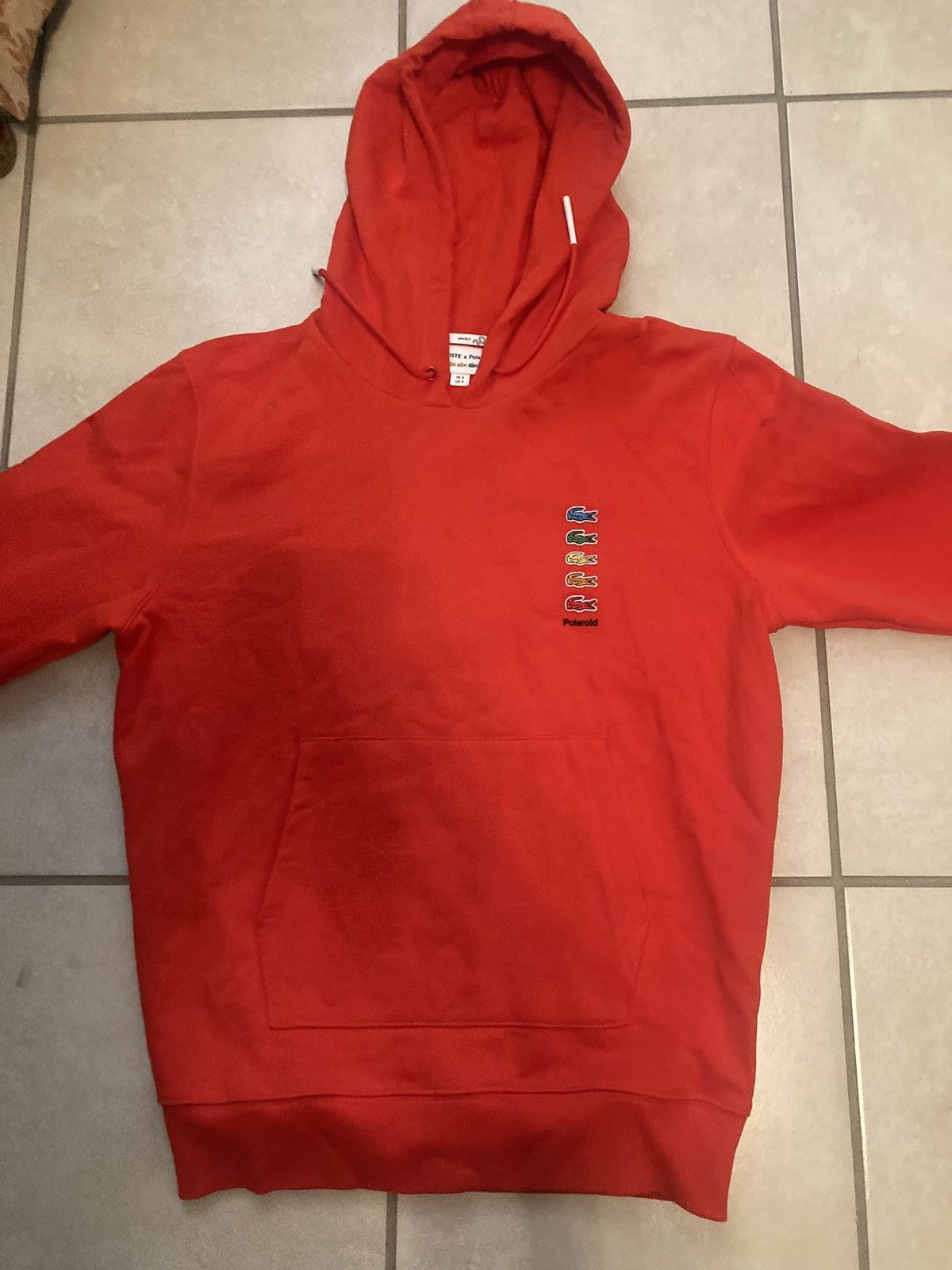 Lacoste × Polaroid lacoste x polaroid unisex red hoodie Grailed