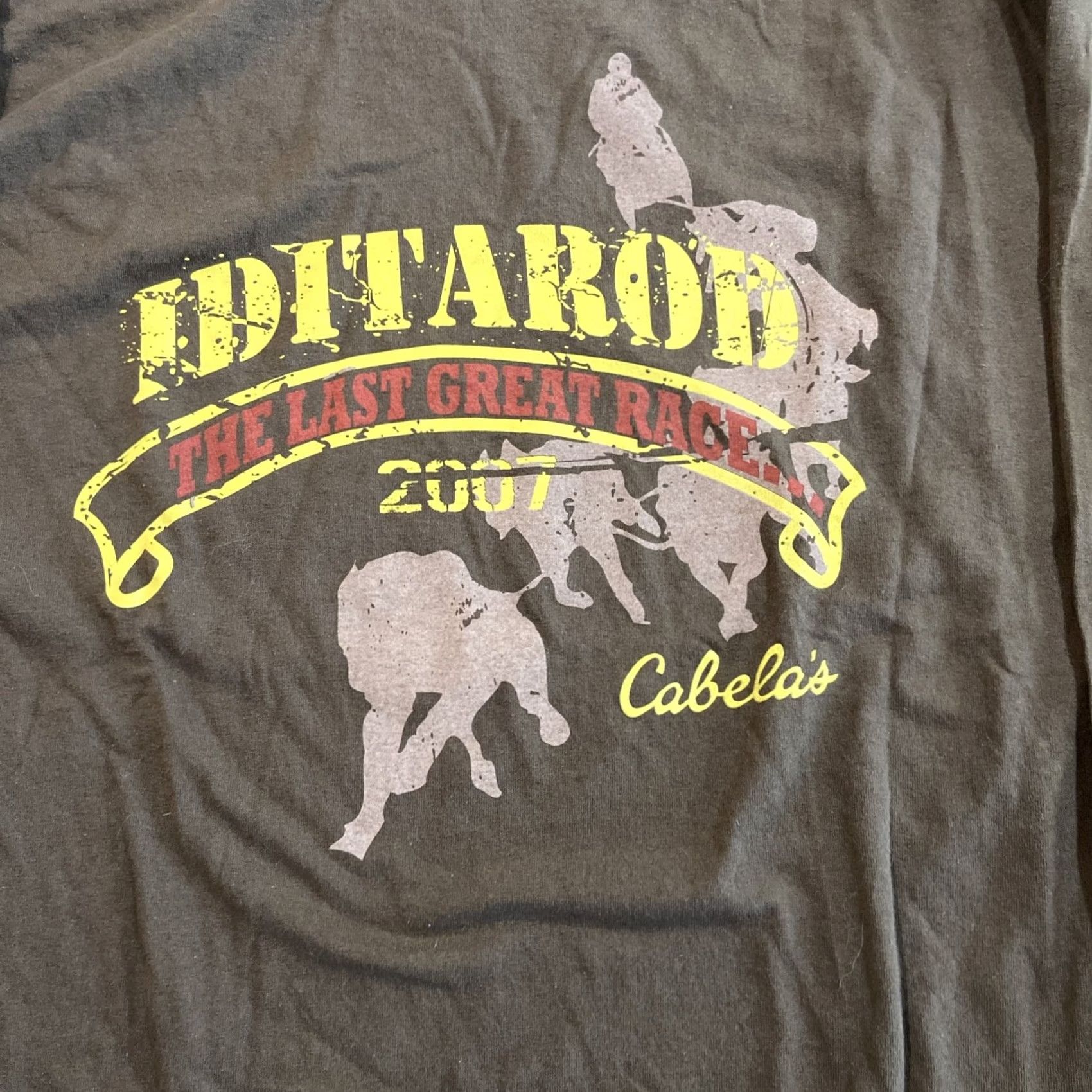 Vintage VINTAGE Cabela's Alaska Iditarod Husky Brown Long Sleeve shirt Mens XL Size Brown 90s Dog USA Crew Neck Size US XL / EU 56 / 4 - 2 Thumbnail