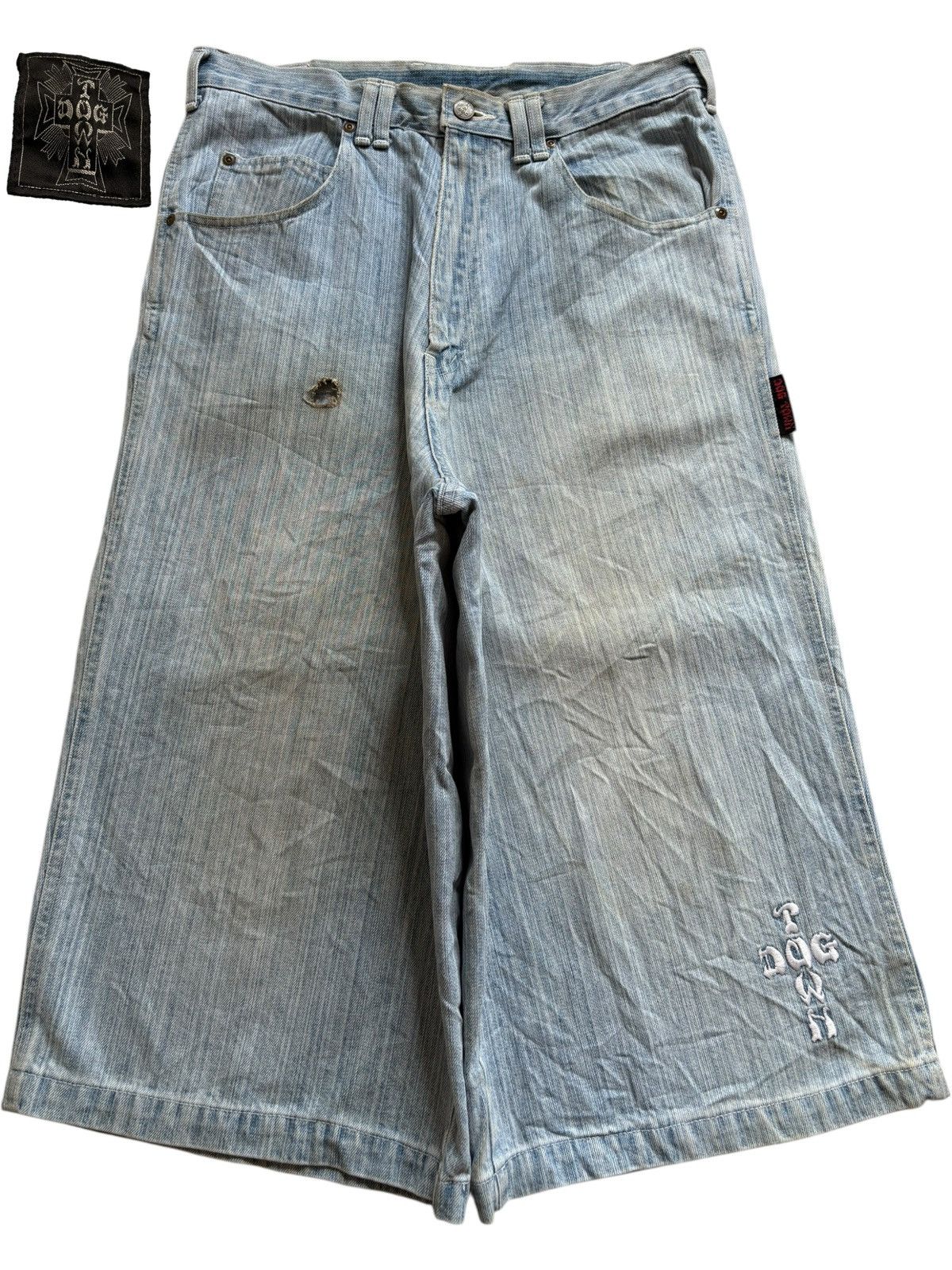 Vintage Dog Town Mud Wash Distressed Loose Baggy Jorts