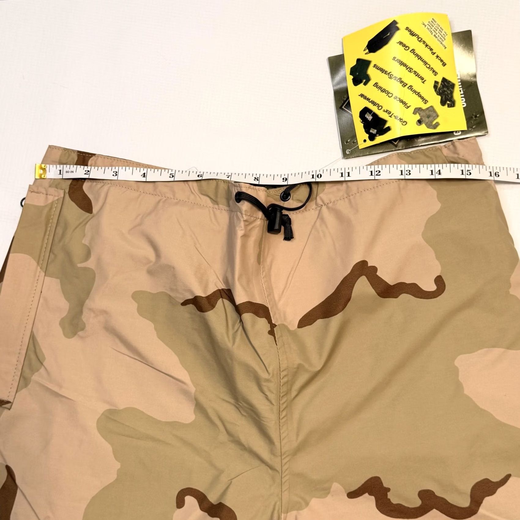 Rains Adventure Tech Pants Mens 34 Beige Camo Gore-Tex Waterproof Lined Ski Rain Shell Size US 34 / EU 50 - 7 Thumbnail