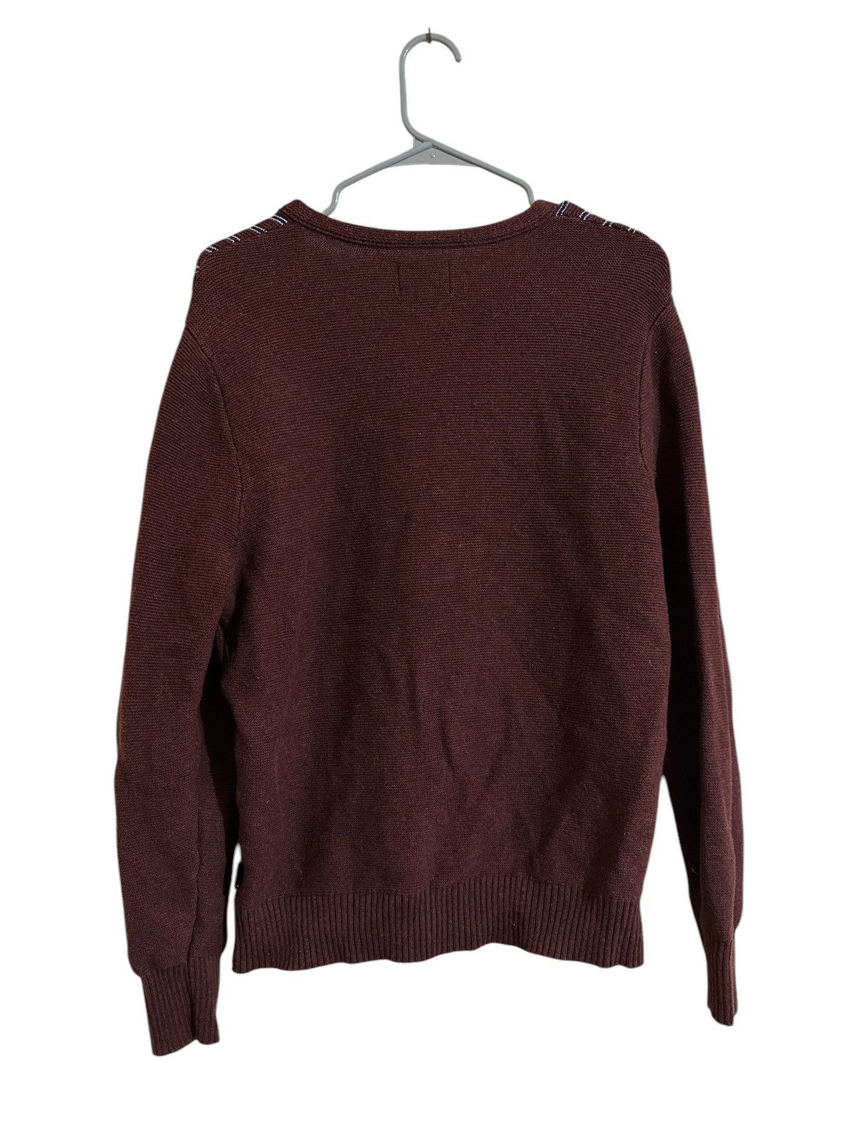 Stussy Stussy Burgundy/Navy Striped Cardigan Size US S / EU 44-46 / 1 - 2 Thumbnail