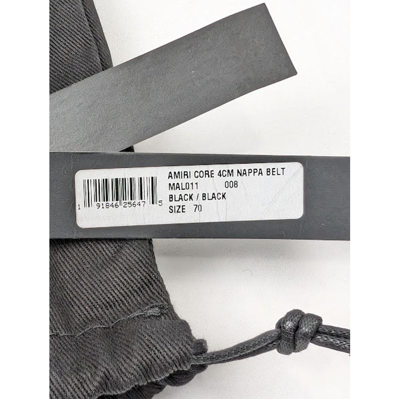 Amiri o1rshd1 Size: 70 / Core 4cm Nappa Belt in Black Size 26 - 19 Thumbnail