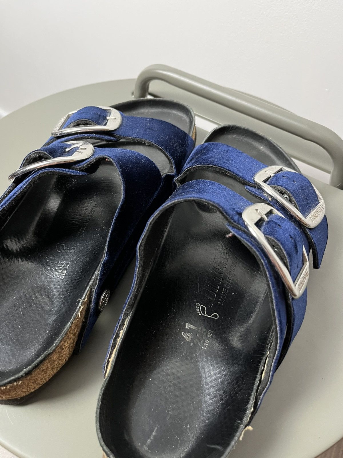 Birkenstock Birkenstock Velvet Big Buckle Sandals Navy Men’s 41 US 8 Size US 8 / EU 41 - 12 Thumbnail