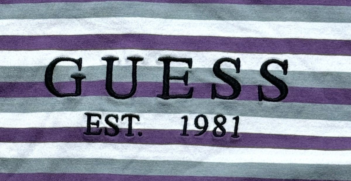 Guess × Vintage Guess Jeans Los Angeles Purple Striped Shirt sz LlS Size US S / EU 44-46 / 1 - 2 Thumbnail