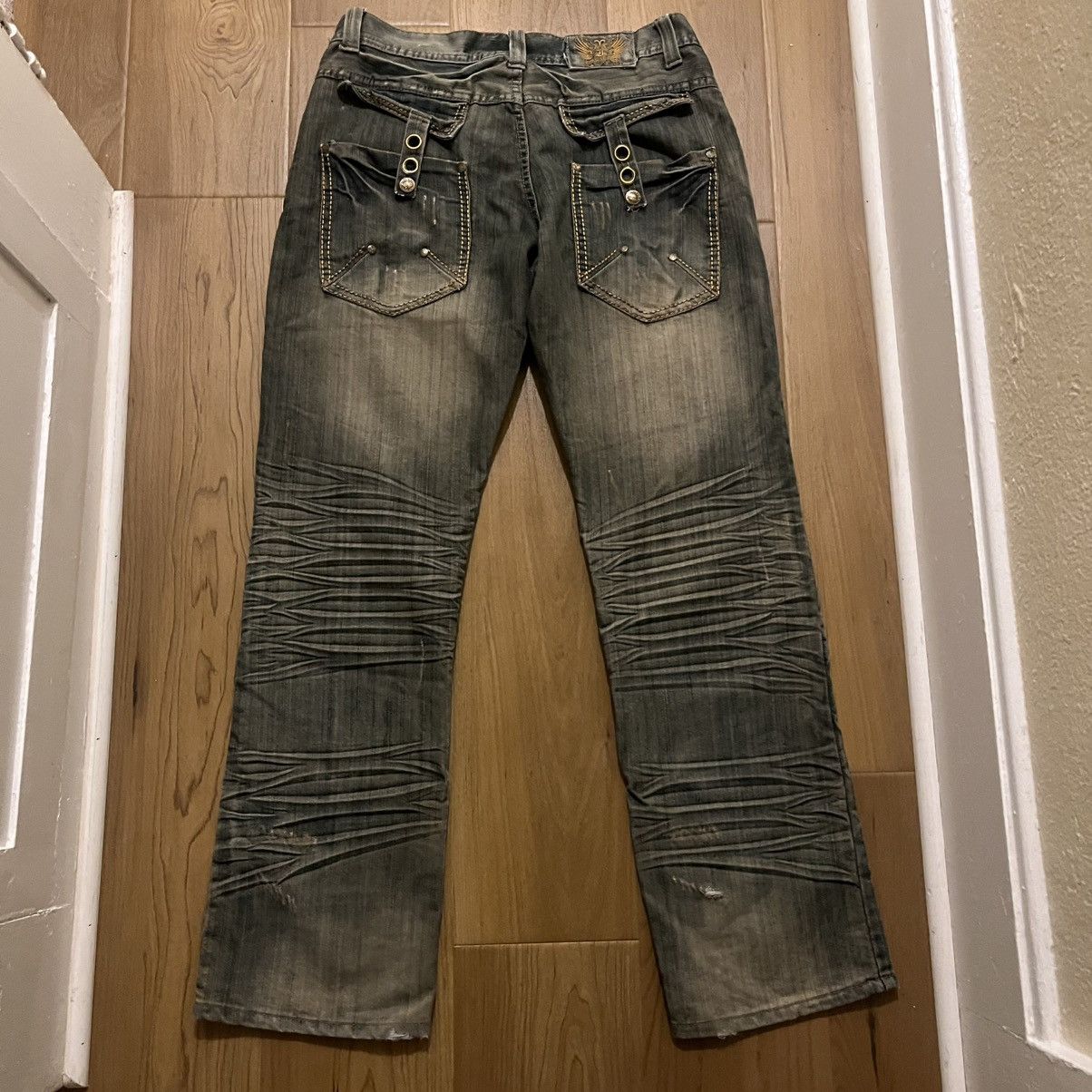 Japanese Brand Distressed Mudwash jeans Size US 34 / EU 50 - 2 Thumbnail