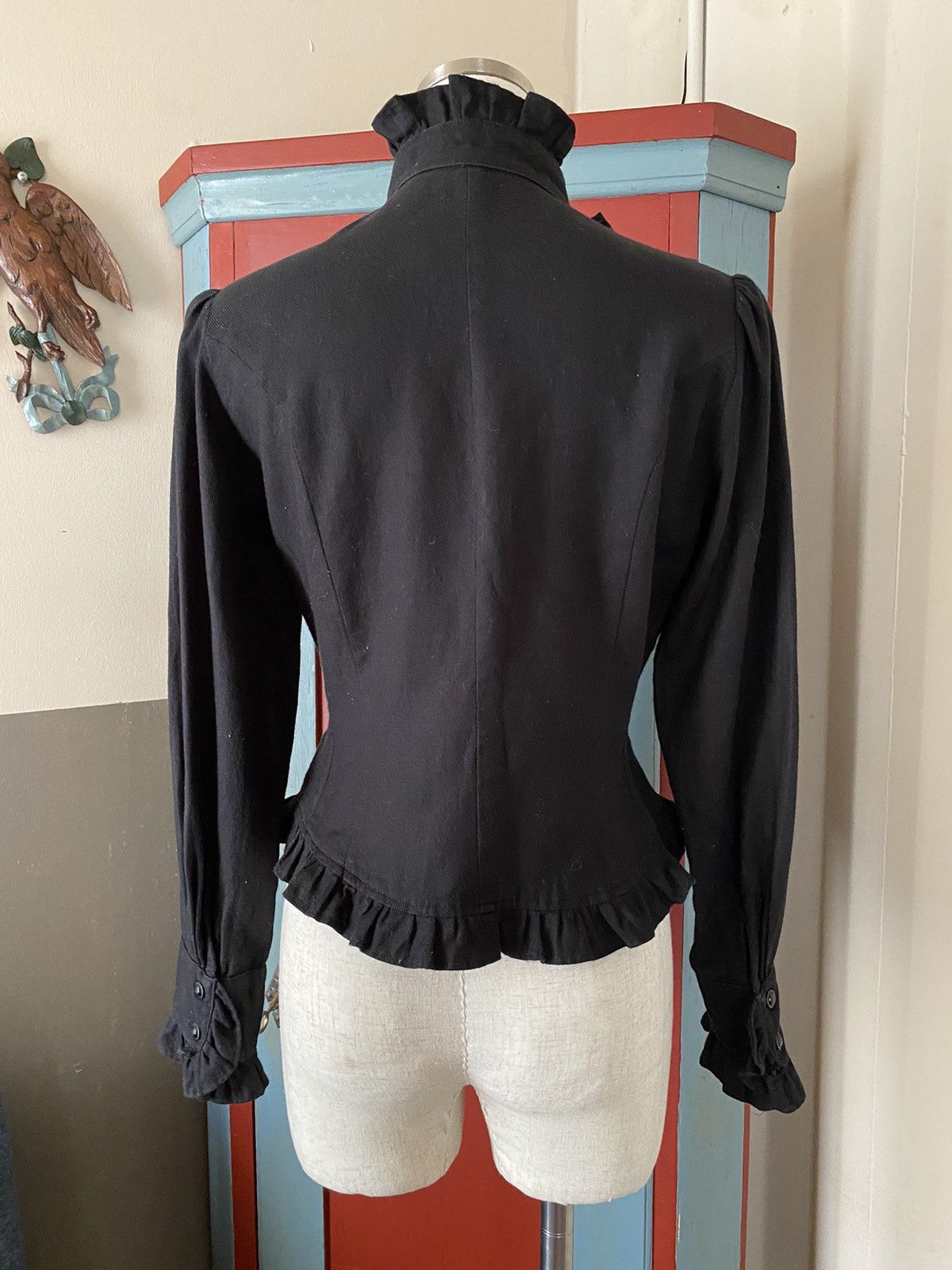 Designer × Japanese Brand Innocent World Y2K Punk Black Ruffle Collar Shirt Size S / US 4 / IT 40 - 2 Thumbnail