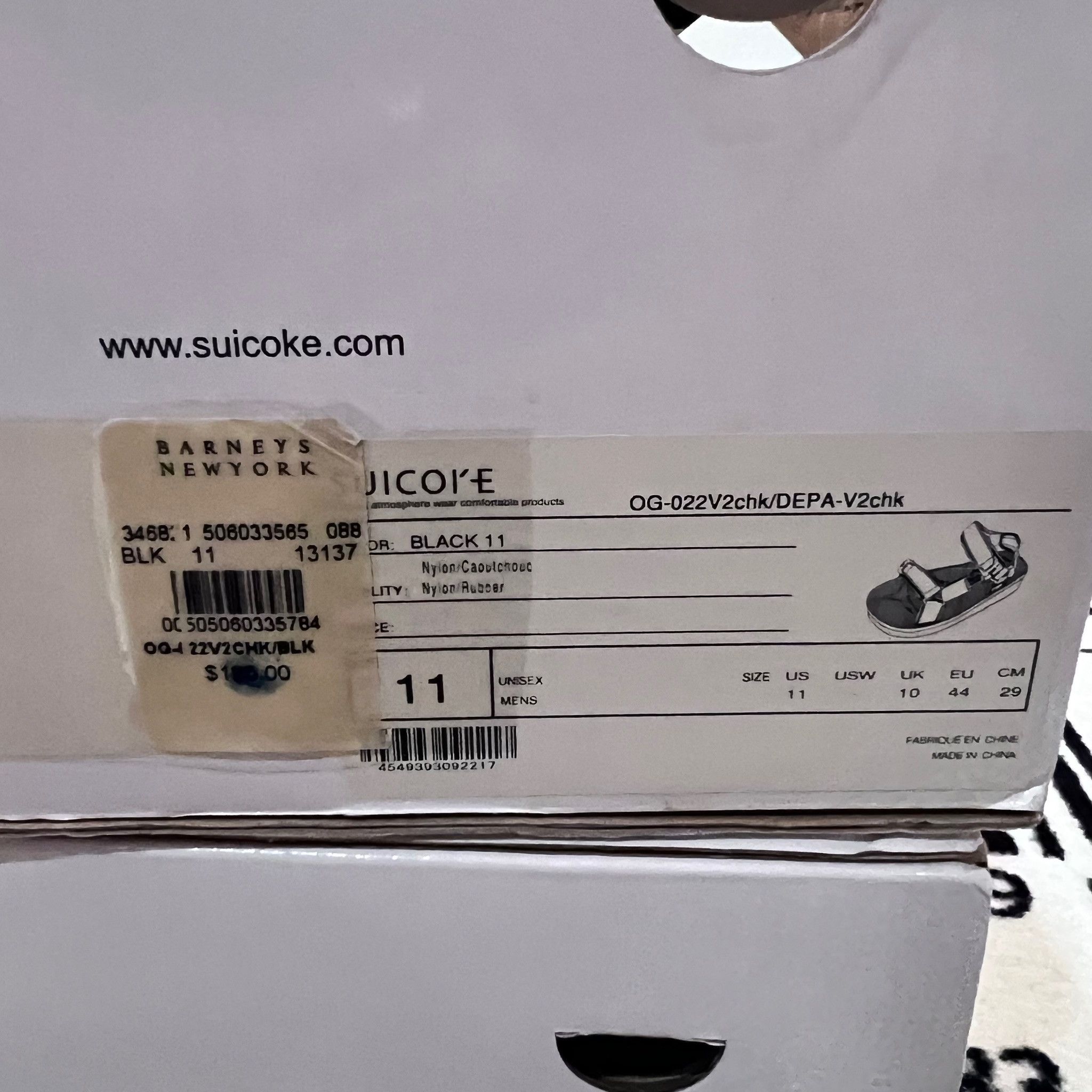 Suicoke Suicoke Men Black White Checkered Straps Vibram Sole Sandals Size US 11 / EU 44 - 10 Thumbnail