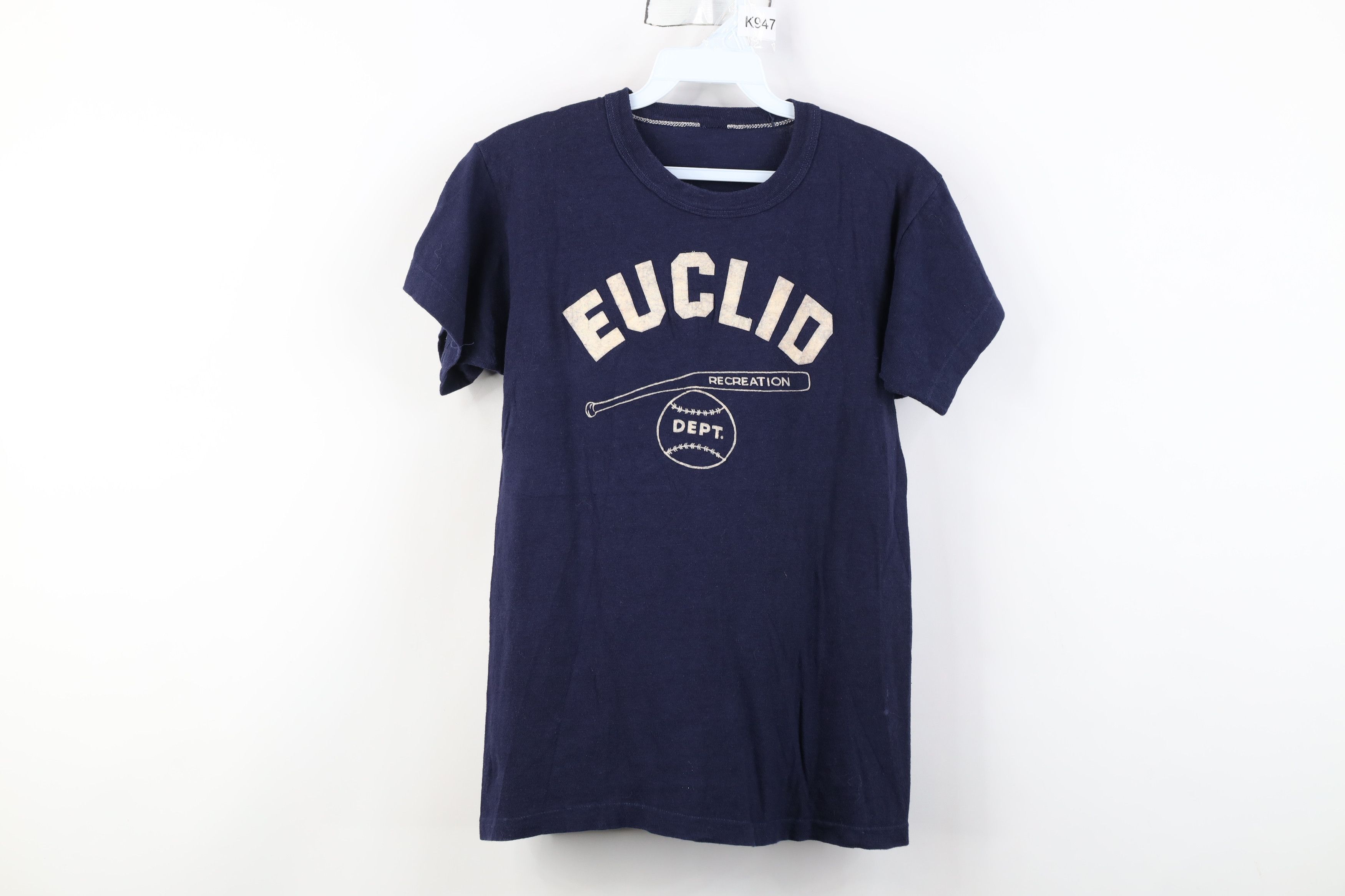 Vintage Vintage 70s Euclid Tigers Baseball T-Shirt Navy Blue USA Size US XS / EU 42 / 0 - 1 Thumbnail