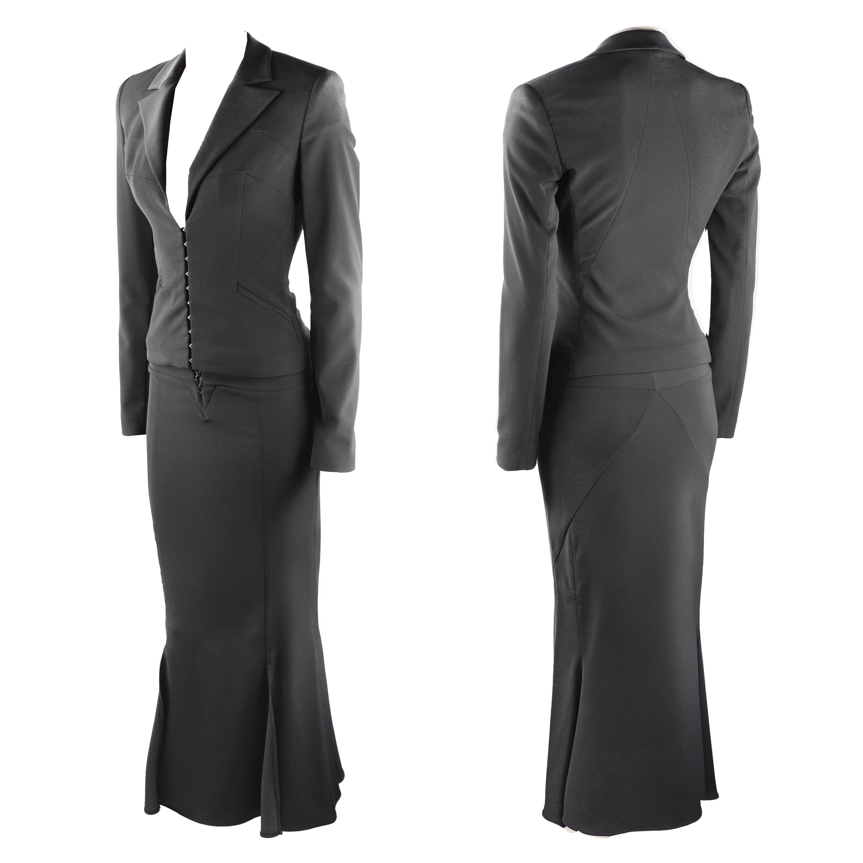 Versace Jeans Couture Versace Jeans Couture Vintage Blazer Jacket & Skirt Set (S) Size S / US 4 / IT 40 - 1 Thumbnail