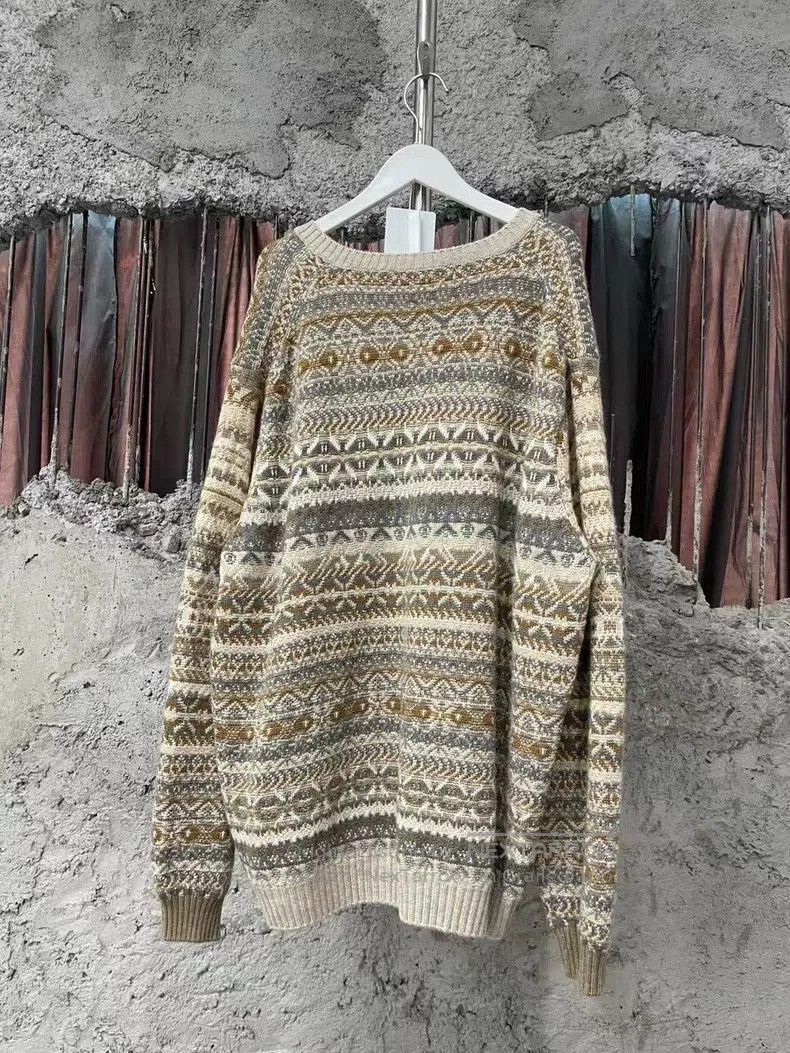 Loro Piana Loro Piana Patterned V-Neck Sweater. Size US XL / EU 56 / 4 - 2 Thumbnail