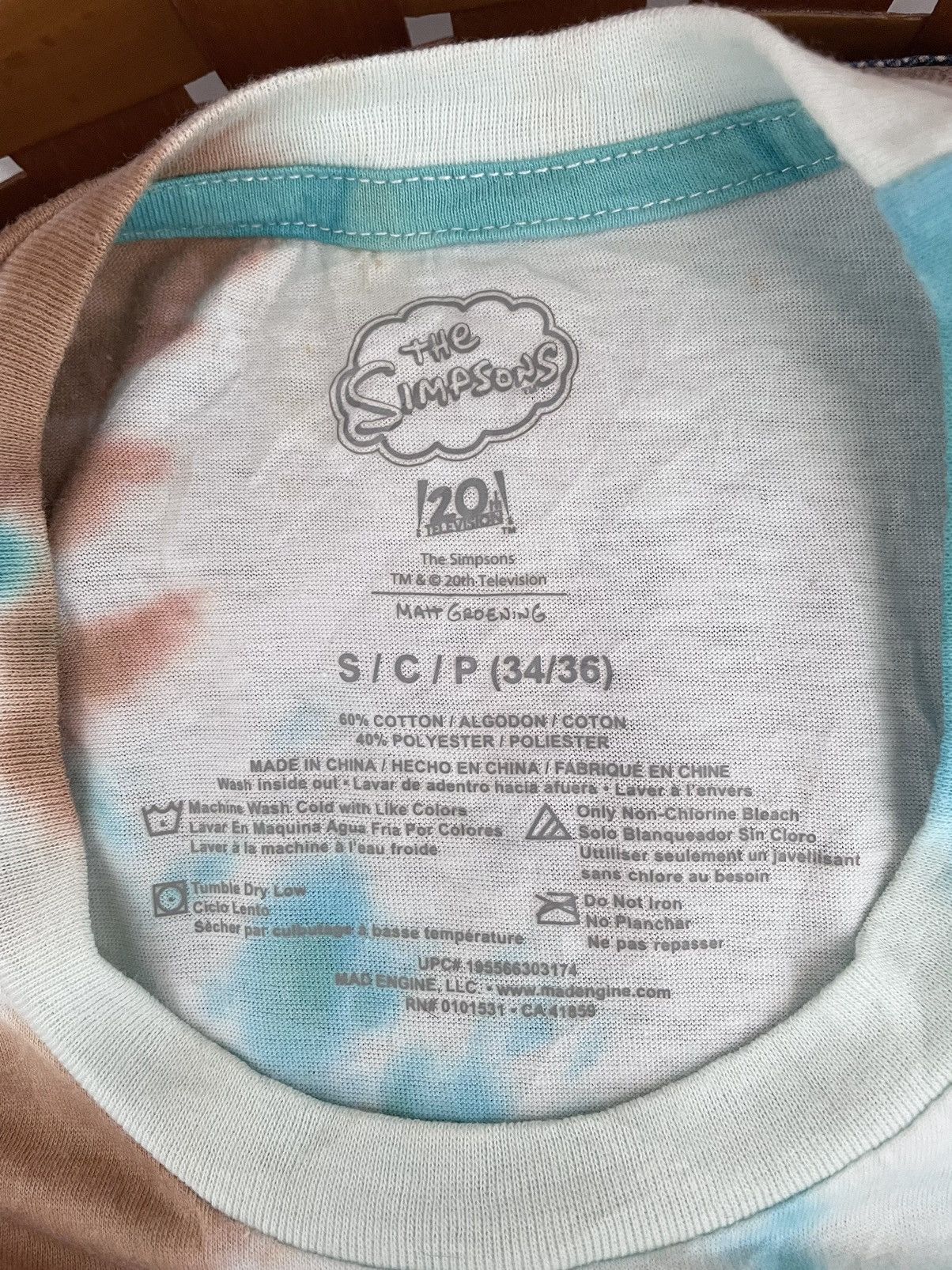 The Simpsons BART THE SIMPSONS TIE DYE Size US S / EU 44-46 / 1 - 8 Thumbnail