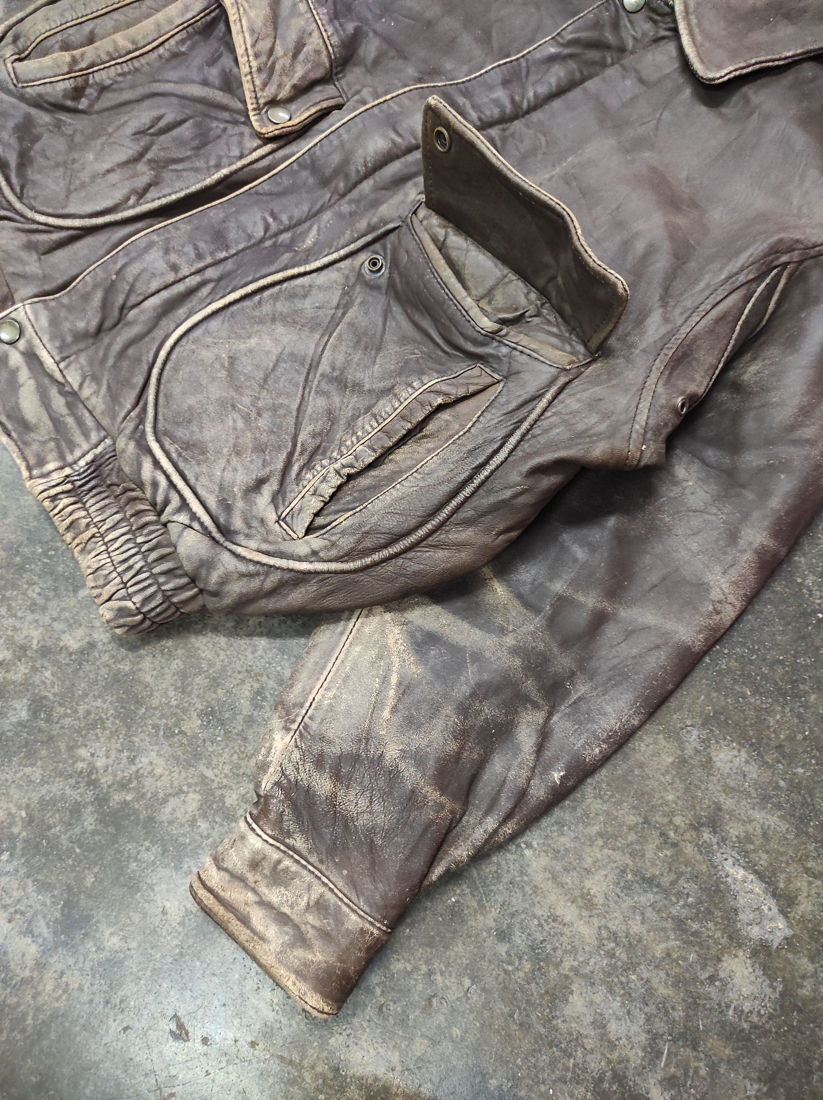 Genuine Leather × Japanese Brand NEXT STAGE LEATHER CRAFT LEATHER BOMBER JACKET Size US M / EU 48-50 / 2 - 4 Thumbnail