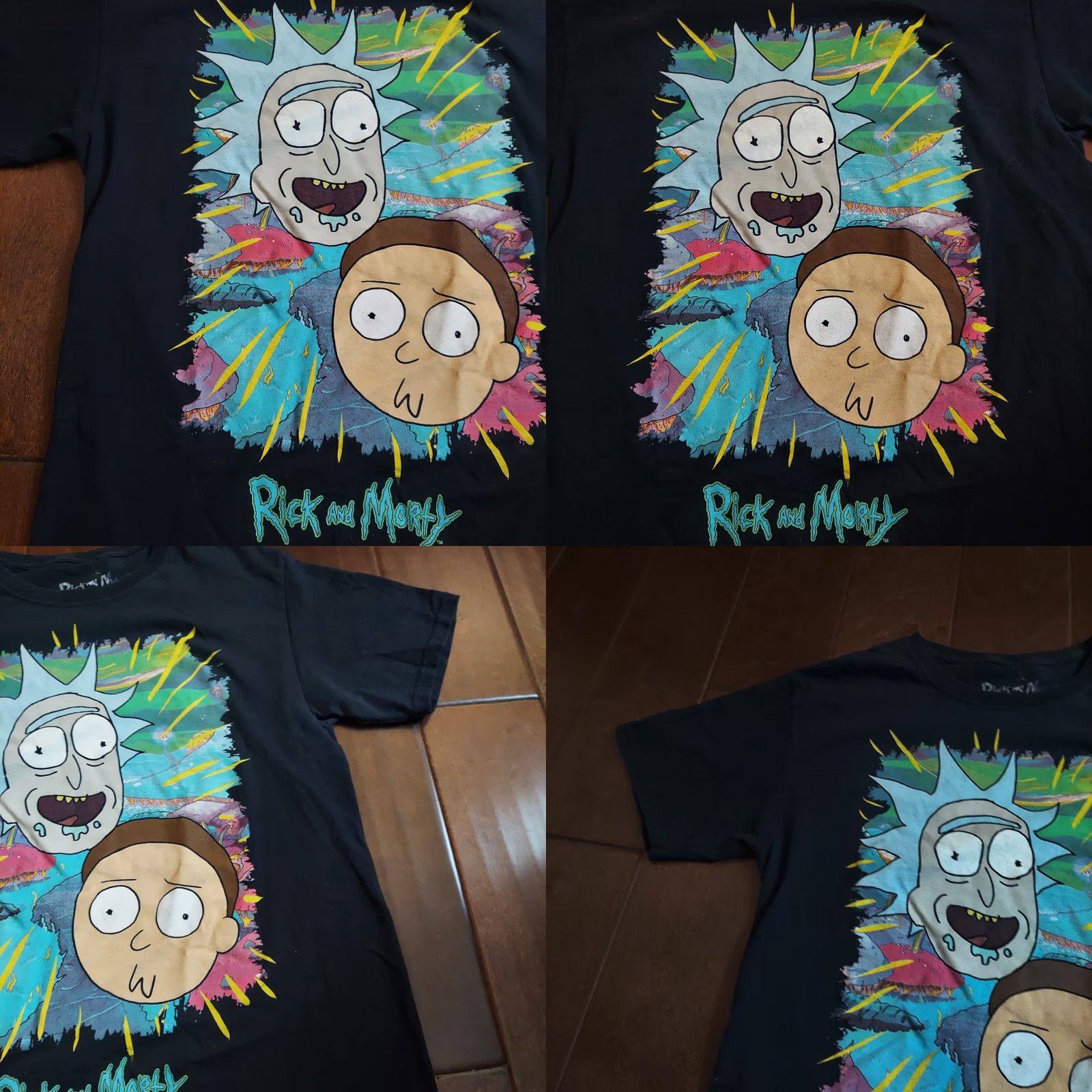 Vintage Rick and Morty Shirt Mens Small Black Graphic Tee Cartoon Trippy Short Sleeve Adult Swim Tee Size US S / EU 44-46 / 1 - 8 Thumbnail
