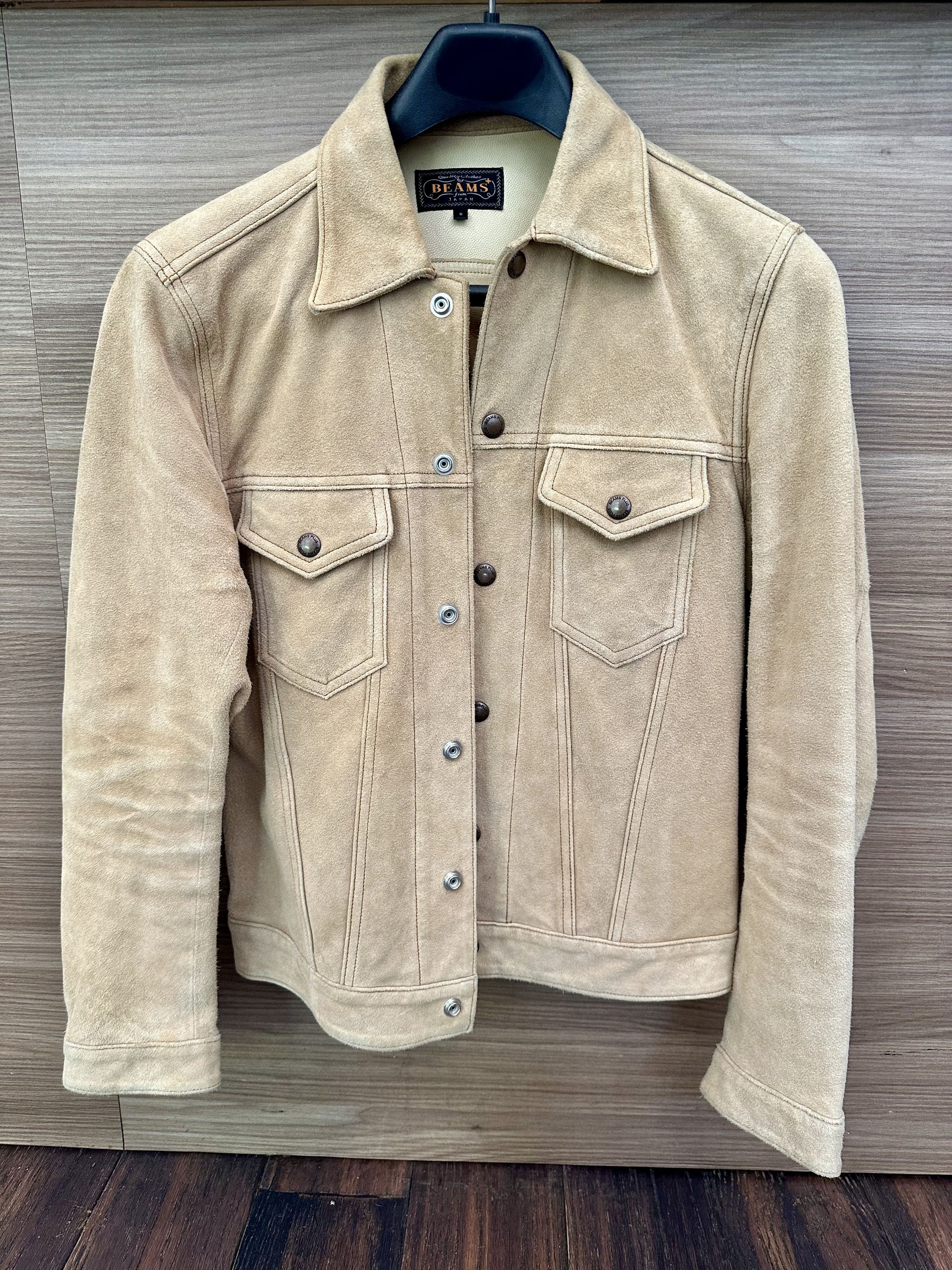 image of Beams Plus 3Rd Goat Jacket in Light Tan, Men's (Size Small)