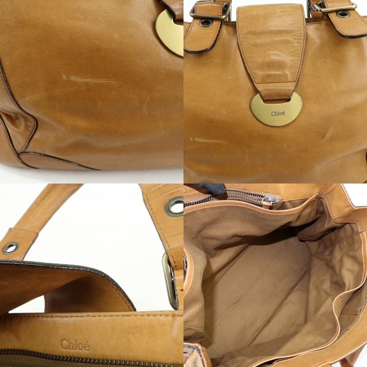 Chloe Chloe Maroquinerie Leather Tote Tan Size ONE SIZE - 7 Thumbnail