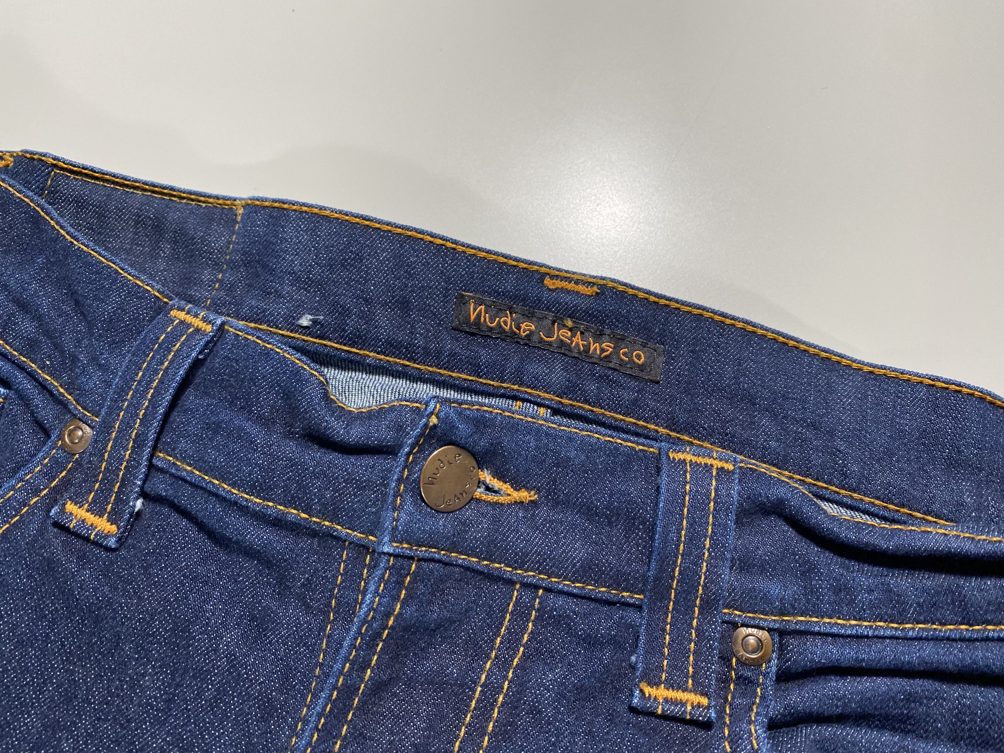 Nudie Jeans Nudie Jeans Thin Finn Org. Dry Ecru Embo Jeans 32x32 Size US 32 / EU 48 - 4 Thumbnail