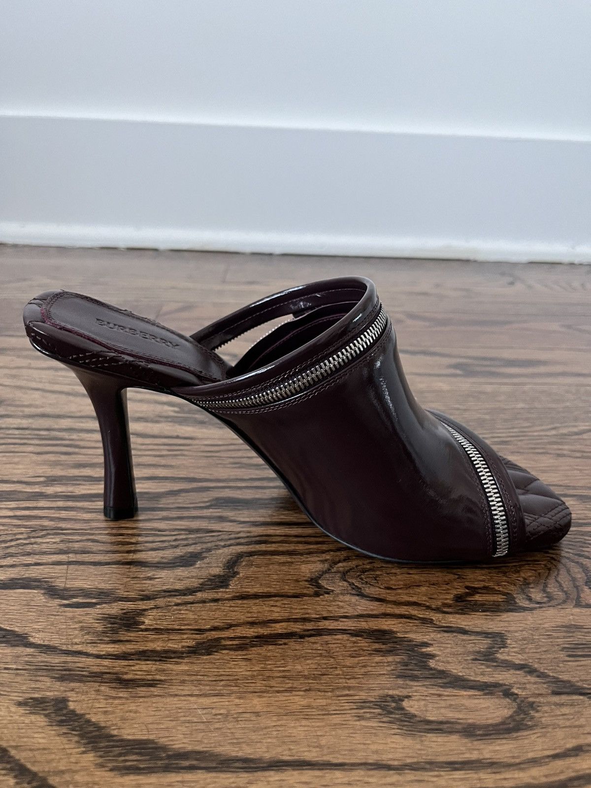 Burberry Burberry Leather Peep Sandals Size US 7.5 / IT 37.5 - 11 Thumbnail
