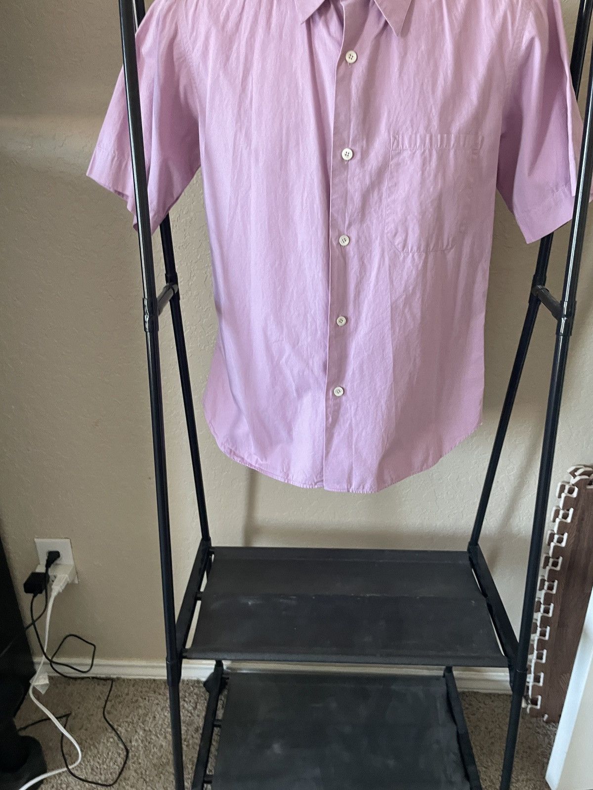 agnes b. 1 Pocket Slim Fit button Front SS shirt Size US L / EU 52-54 / 3 - 3 Thumbnail