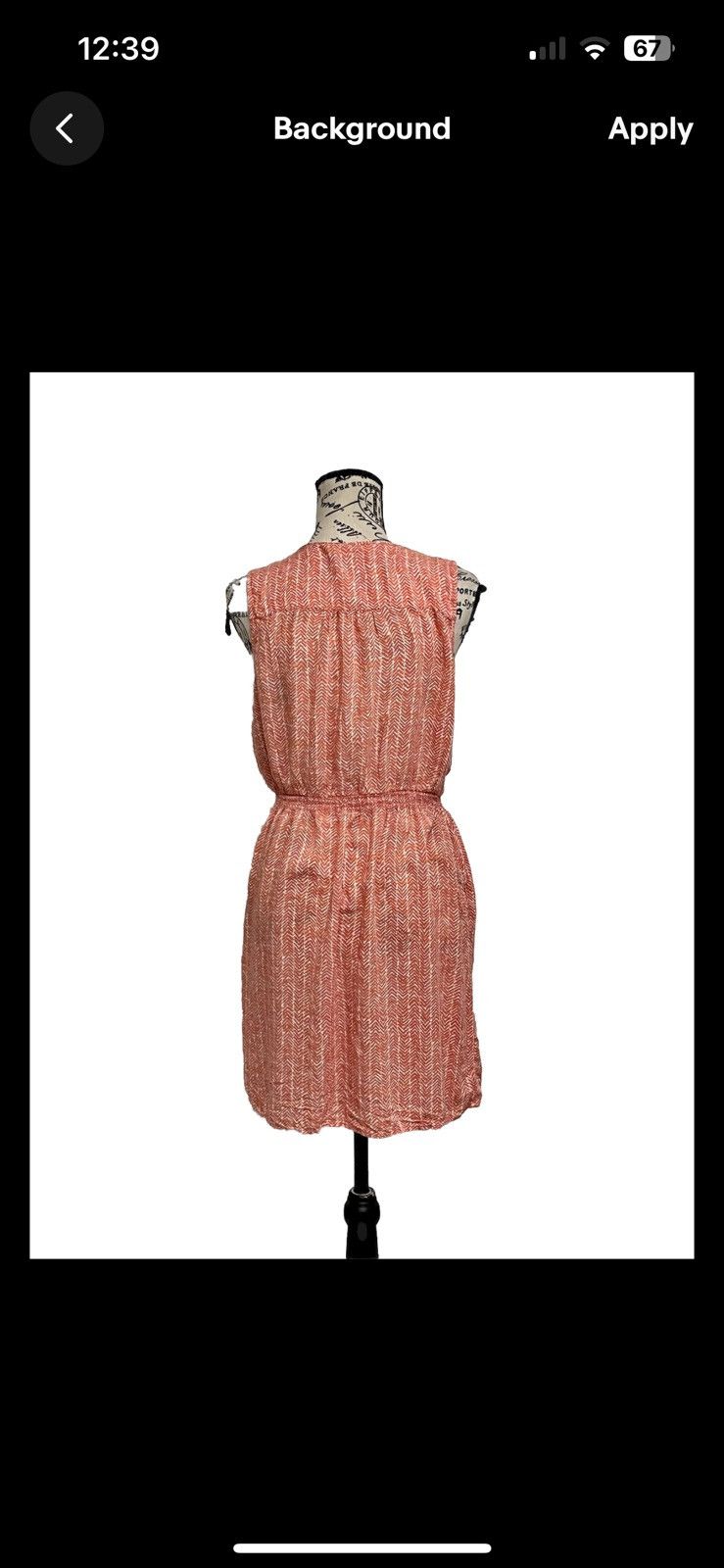 Loft Ann Taylor LOFT Coral Chevron Semi Sheer Blouson Mini M Size M / US 6-8 / IT 42-44 - 4 Thumbnail