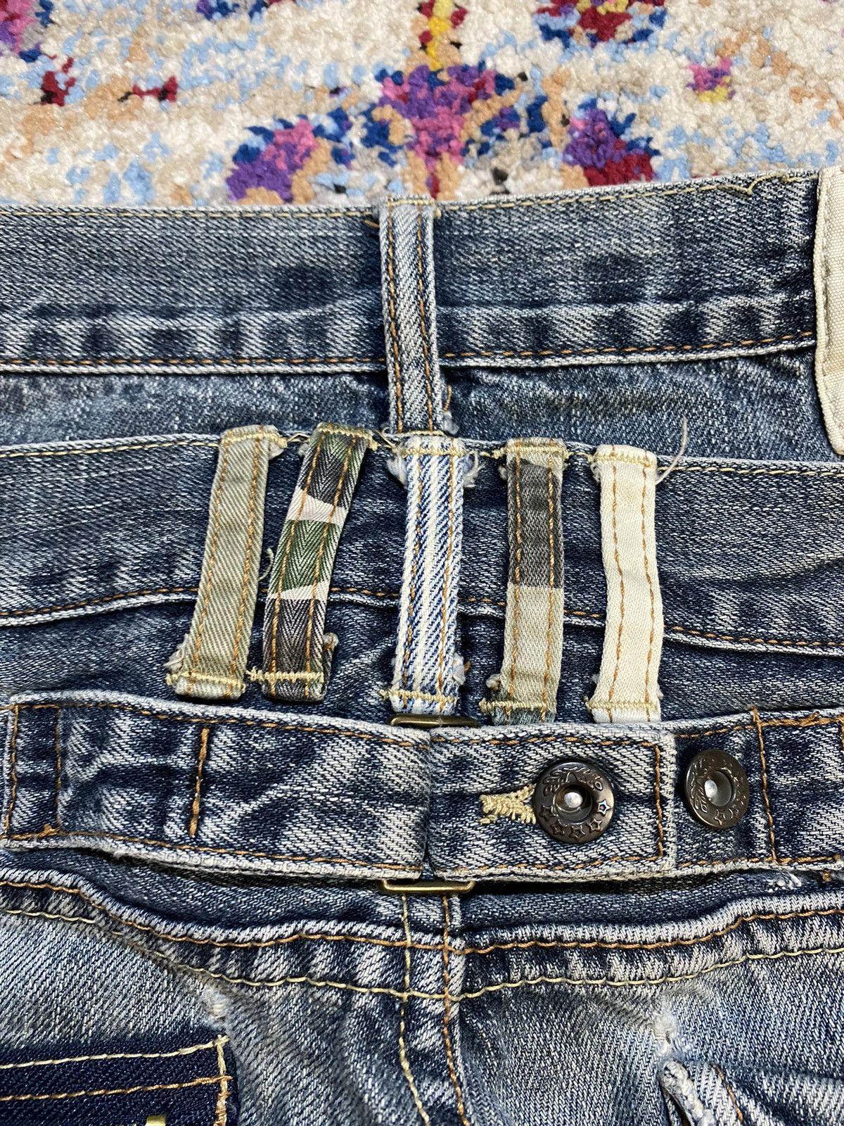 Japanese Brand Dominate Handcrafted Double Waisted Twisted Leg Jeans W30 Size US 30 / EU 46 - 6 Thumbnail