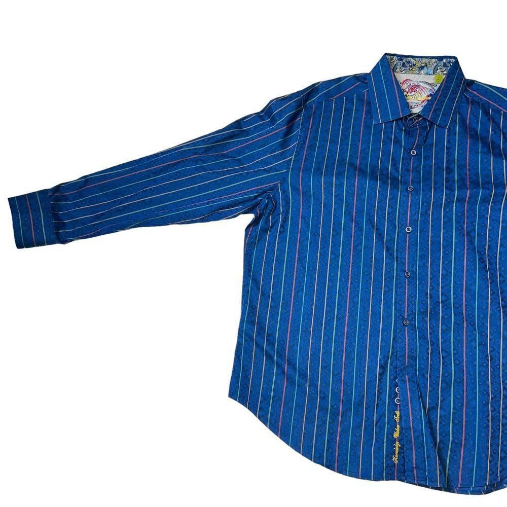 Robert Graham Robert Graham Blue Button Down Dress Shirt Size 2XL Size 48R - 6 Thumbnail