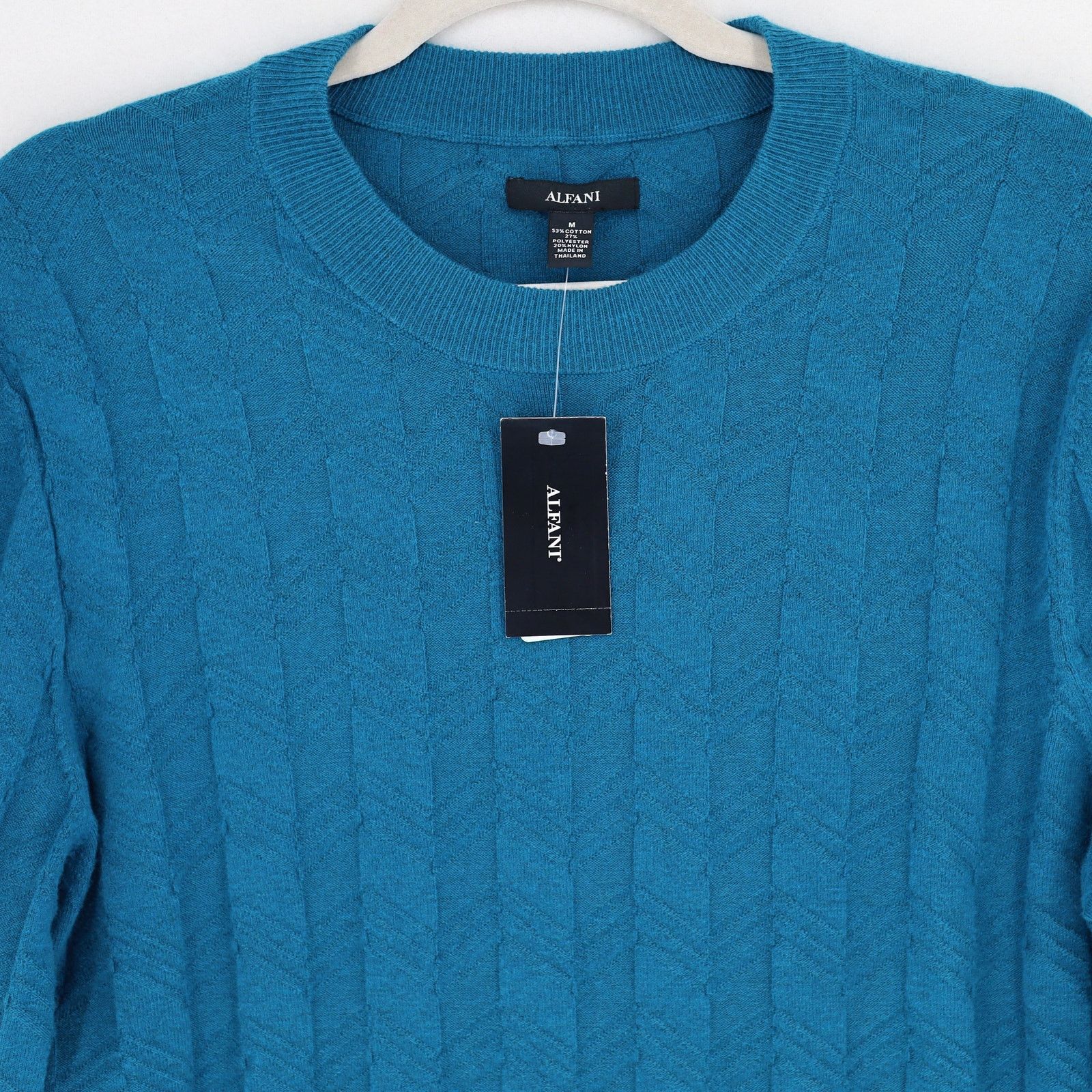 Alfani Alfani Men's Blue Knit Gem Pullover Crewneck Sweater Size M Size US M / EU 48-50 / 2 - 3 Thumbnail