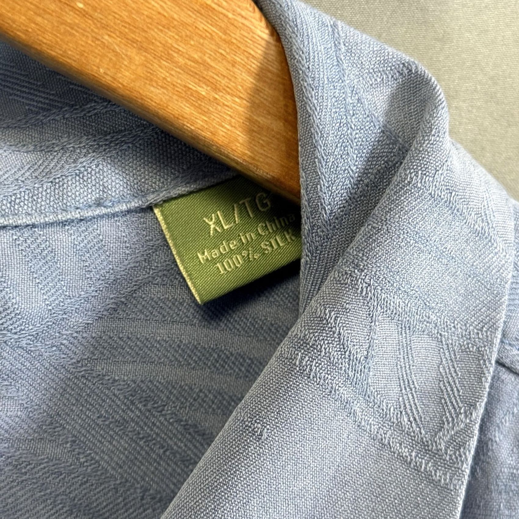 Tommy Bahama VINTAGE Tommy Bahama Shirt Mens XL Blue Silk Button-Up Camp Pocket Palm Leaf Size US XL / EU 56 / 4 - 5 Thumbnail