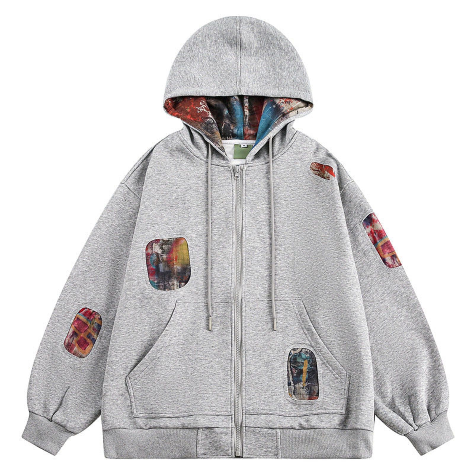 Other Graphic Patch Zip Hoodie | Oversized Appliqué Street Size US L / EU 52-54 / 3 - 4 Thumbnail