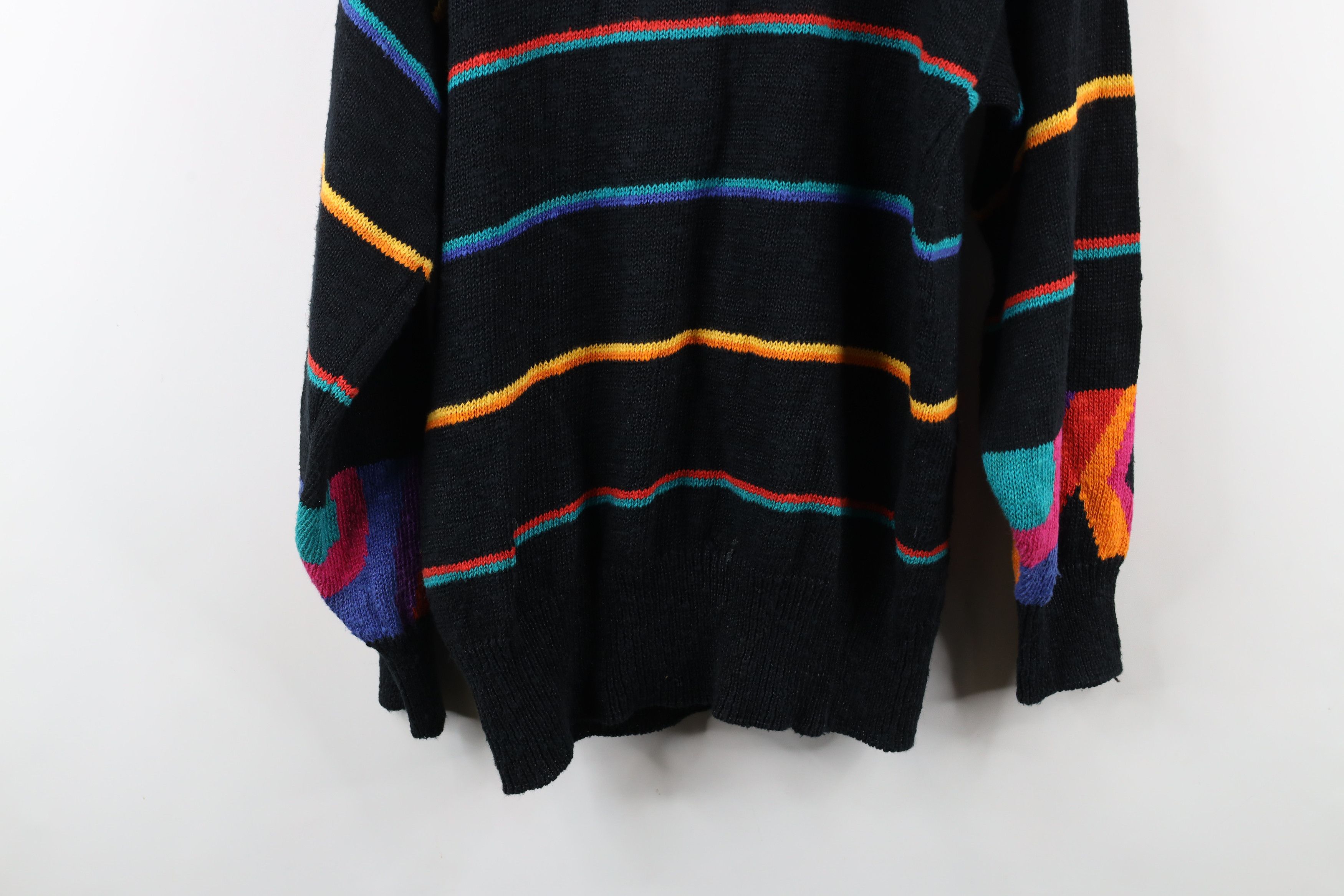 Vintage Vintage 90s Streetwear Striped Jeweled Sequin Knit Sweater Size S / US 4 / IT 40 - 12 Thumbnail