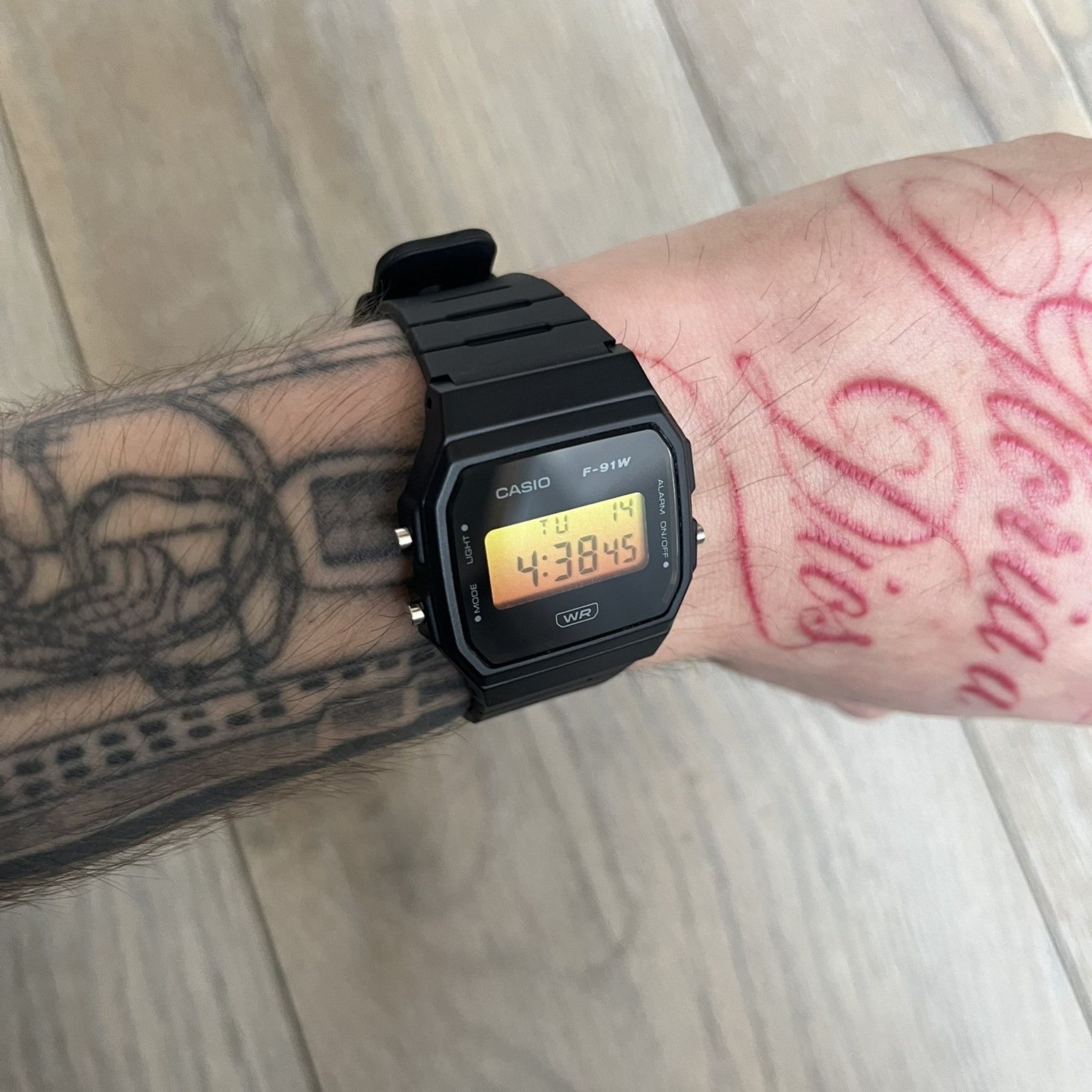 Casio Casio F-91W "Night Pharaoh" Black & Gold Digital Watch Size ONE SIZE - 3 Thumbnail