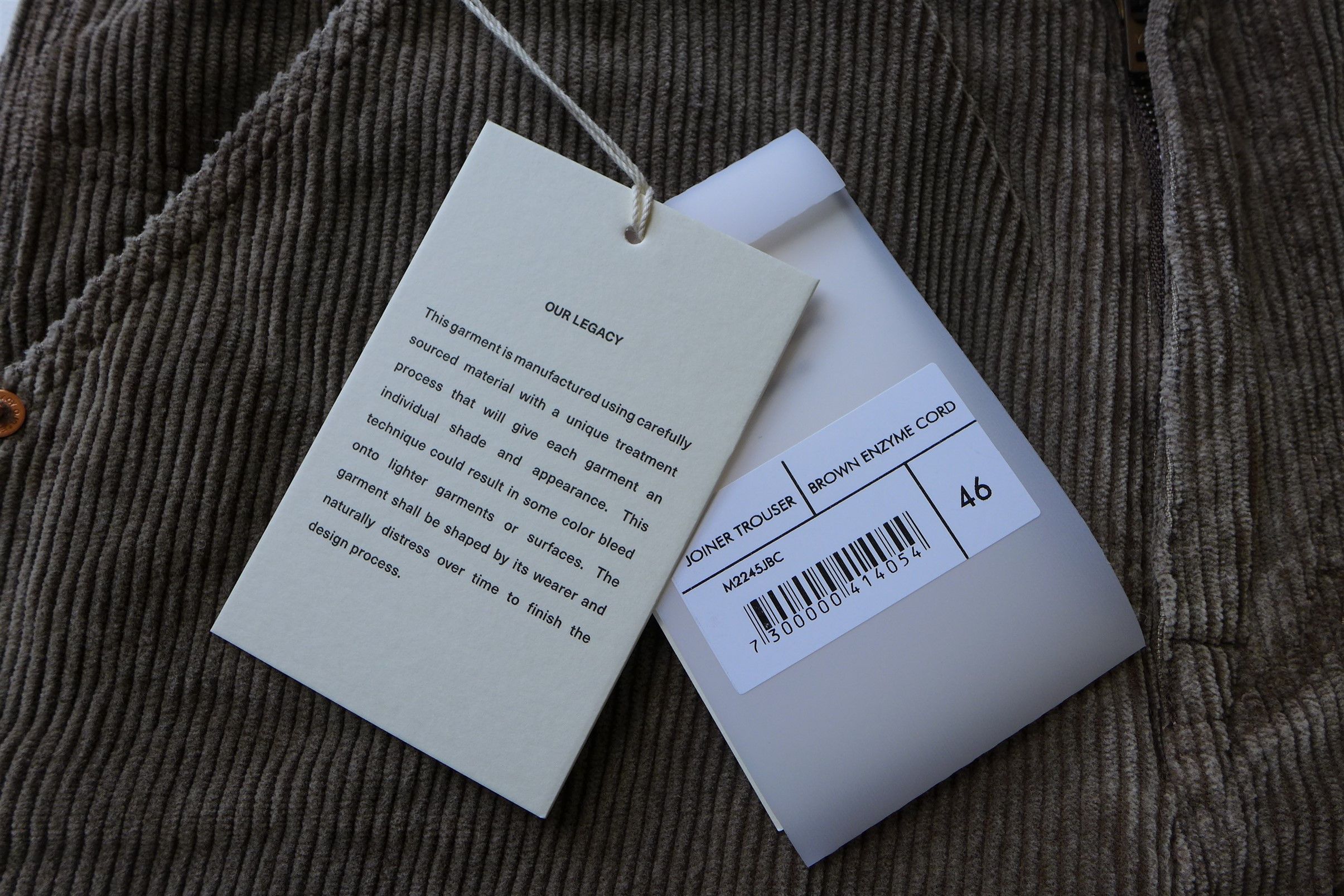 Our Legacy *Fits 32"* Our Legacy Joiner Trousers - Brown Enzyme Cord Size US 30 / EU 46 - 14 Thumbnail