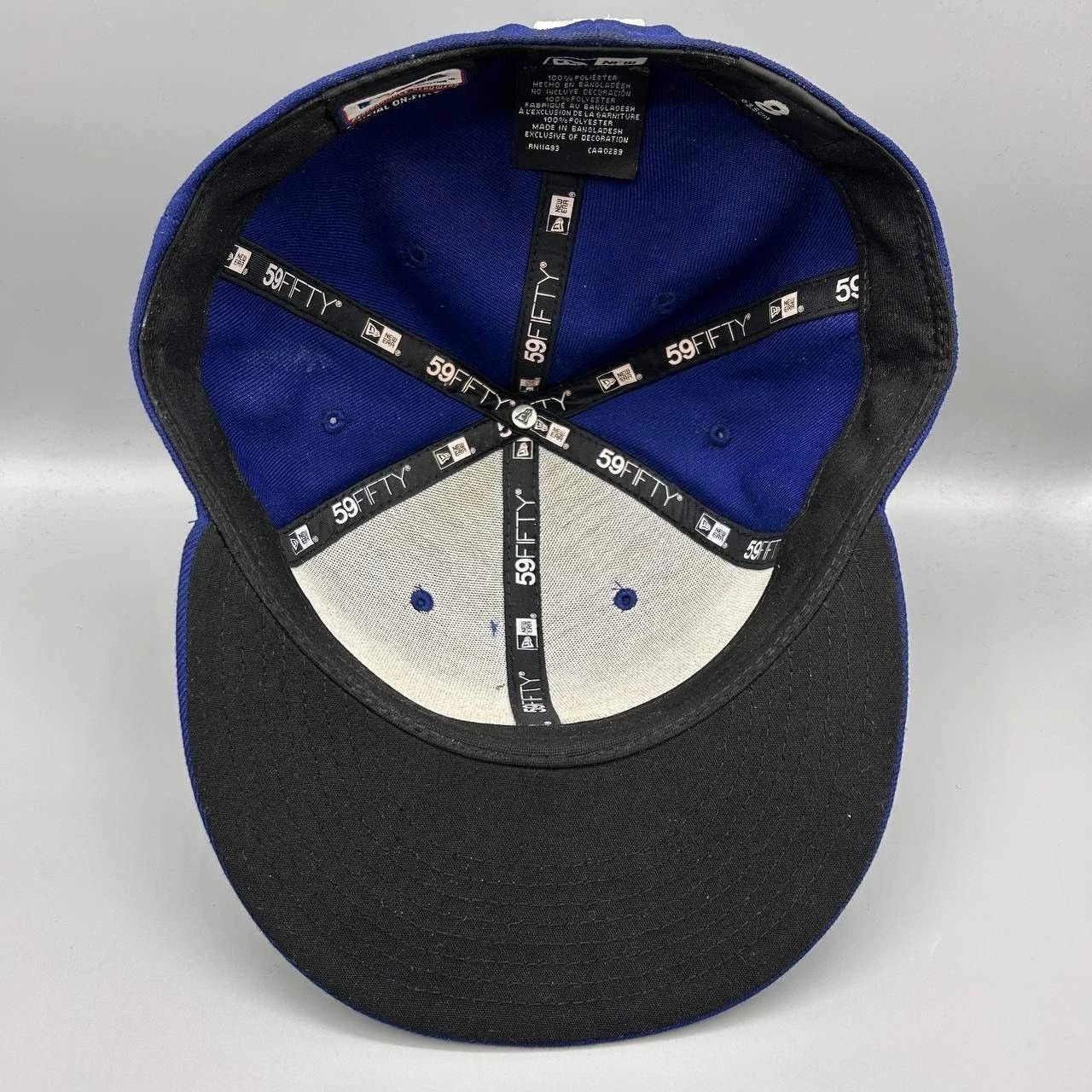 New Era Los Angeles LA Dodgers Hat Men 8 Blue Embroidered Fitted Cap Size ONE SIZE - 2 Thumbnail