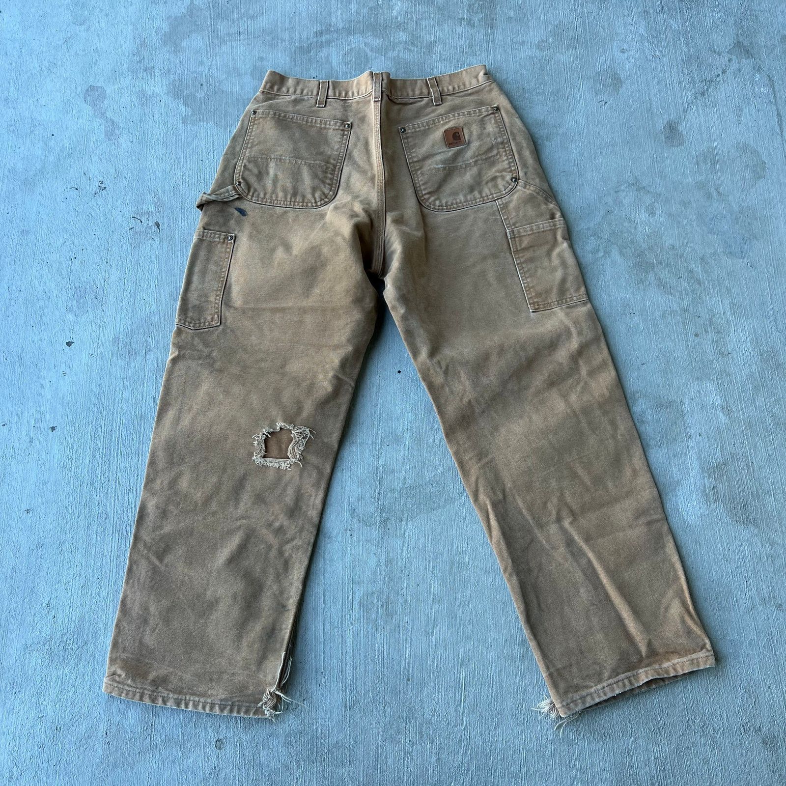 Carhartt × Vintage Carhartt brown double knee work wear carpenter pants Size US 32 / EU 48 - 5 Thumbnail
