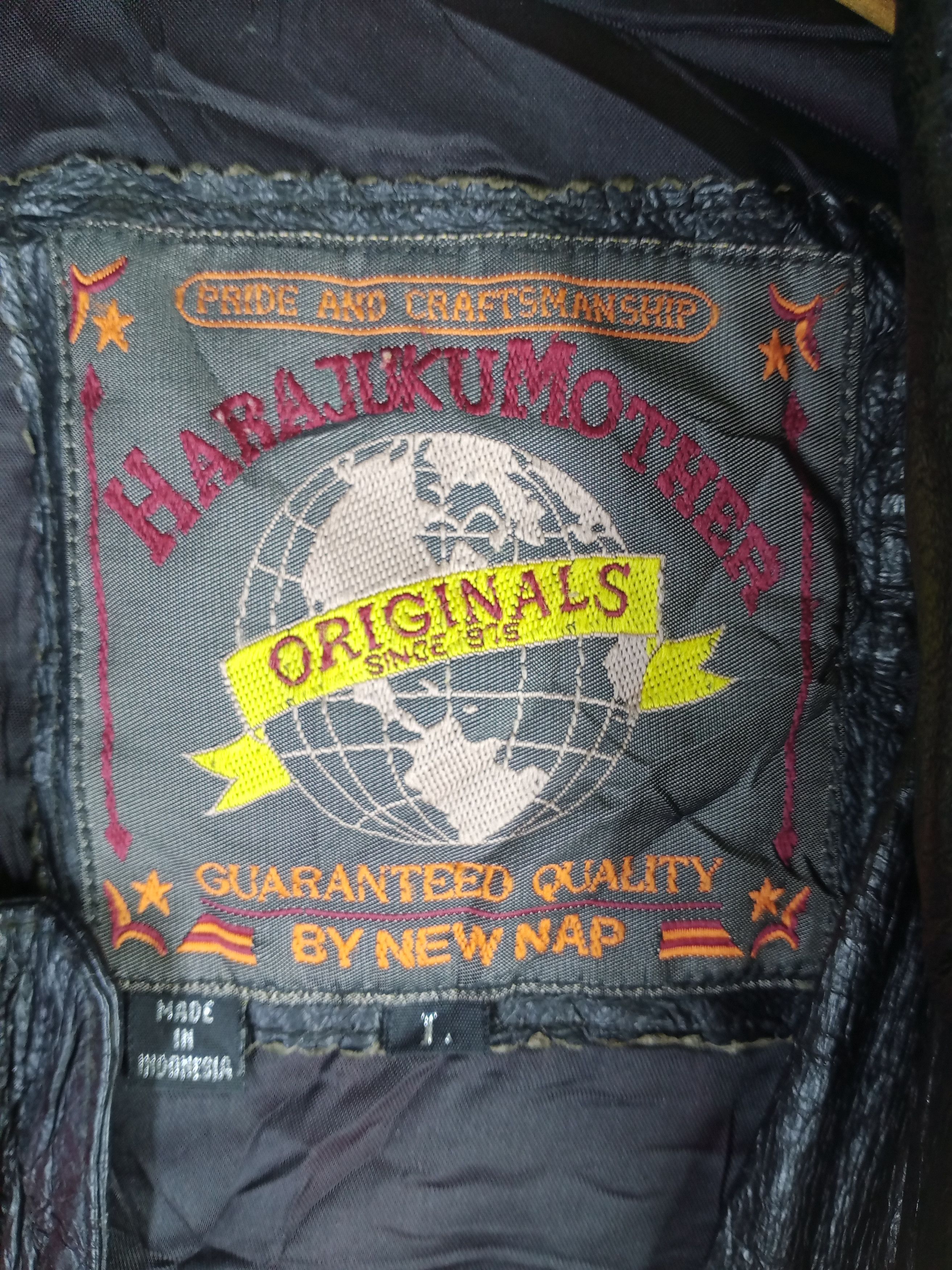Japanese Brand RARE VINTAGE HARAJAKU MOTHER TRICOLOUR 8 BALL LEATHER JACKET Size US L / EU 52-54 / 3 - 6 Thumbnail