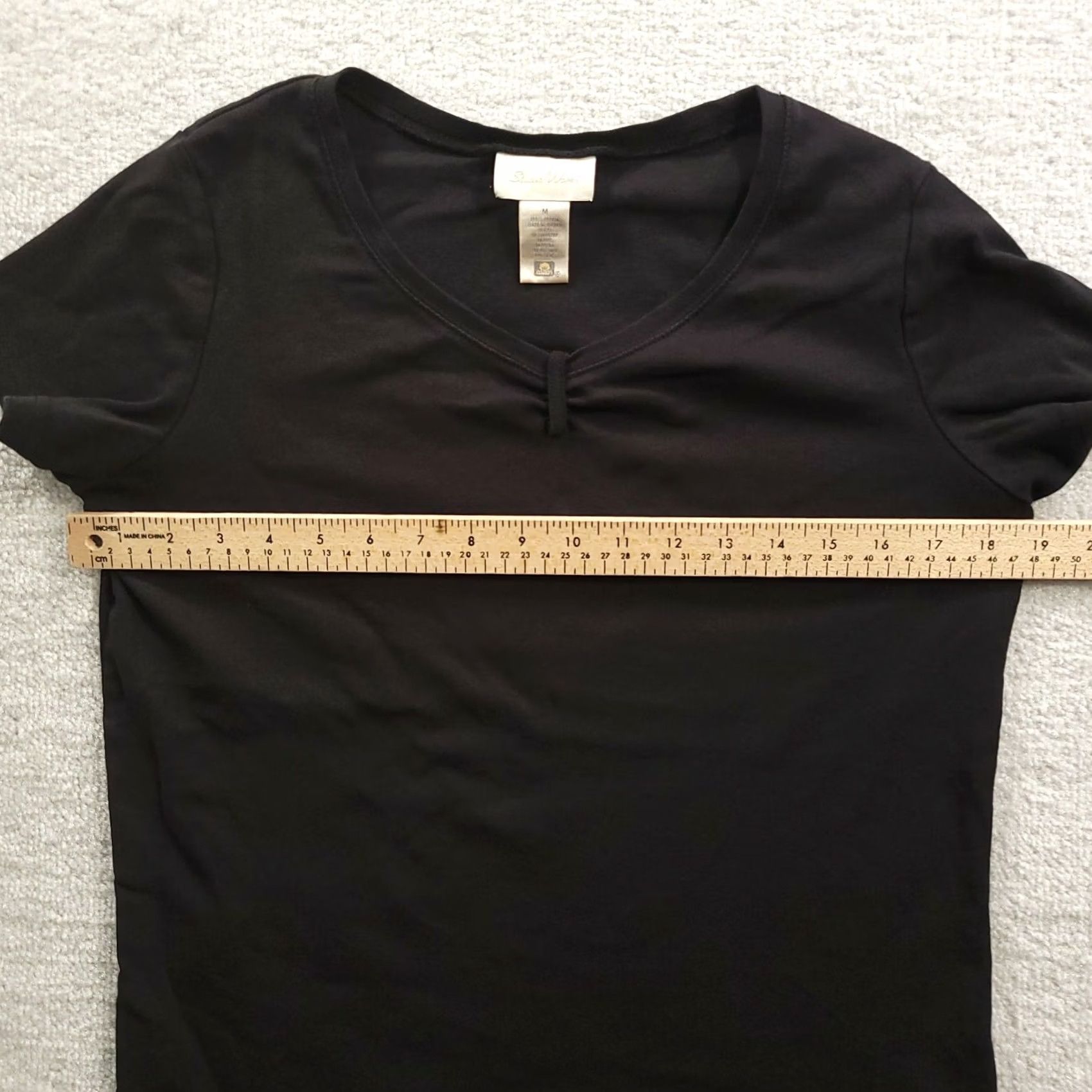 Vintage VINTAGE Studio Works V-Neck T-Shirt Women's Medium Black Short Sleeve 100% Cotton Size M / US 6-8 / IT 42-44 - 6 Thumbnail