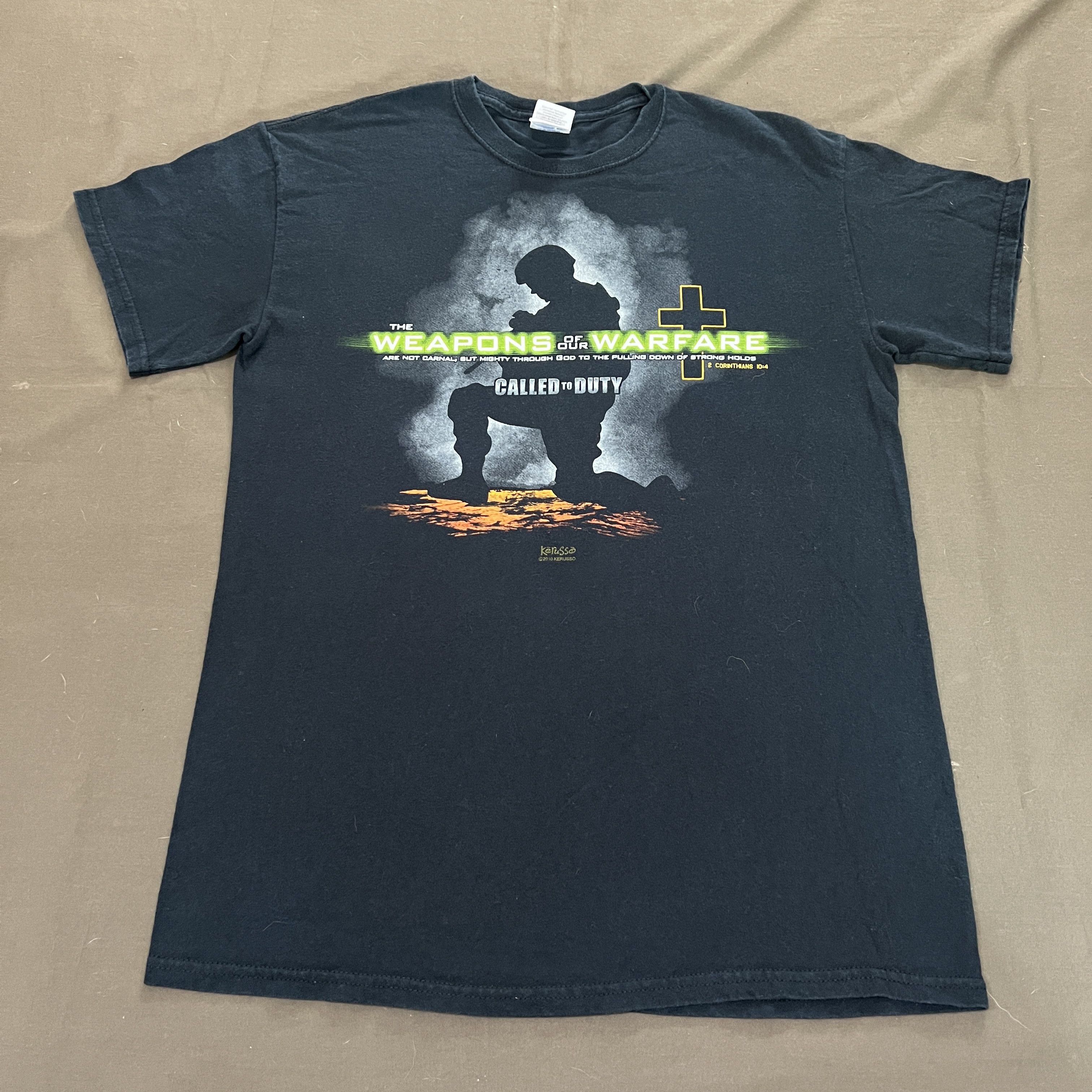 Vintage Vintage Y2K Jesus Called to Duty God Bible Holy Promo Tee Size US M / EU 48-50 / 2 - 2 Thumbnail