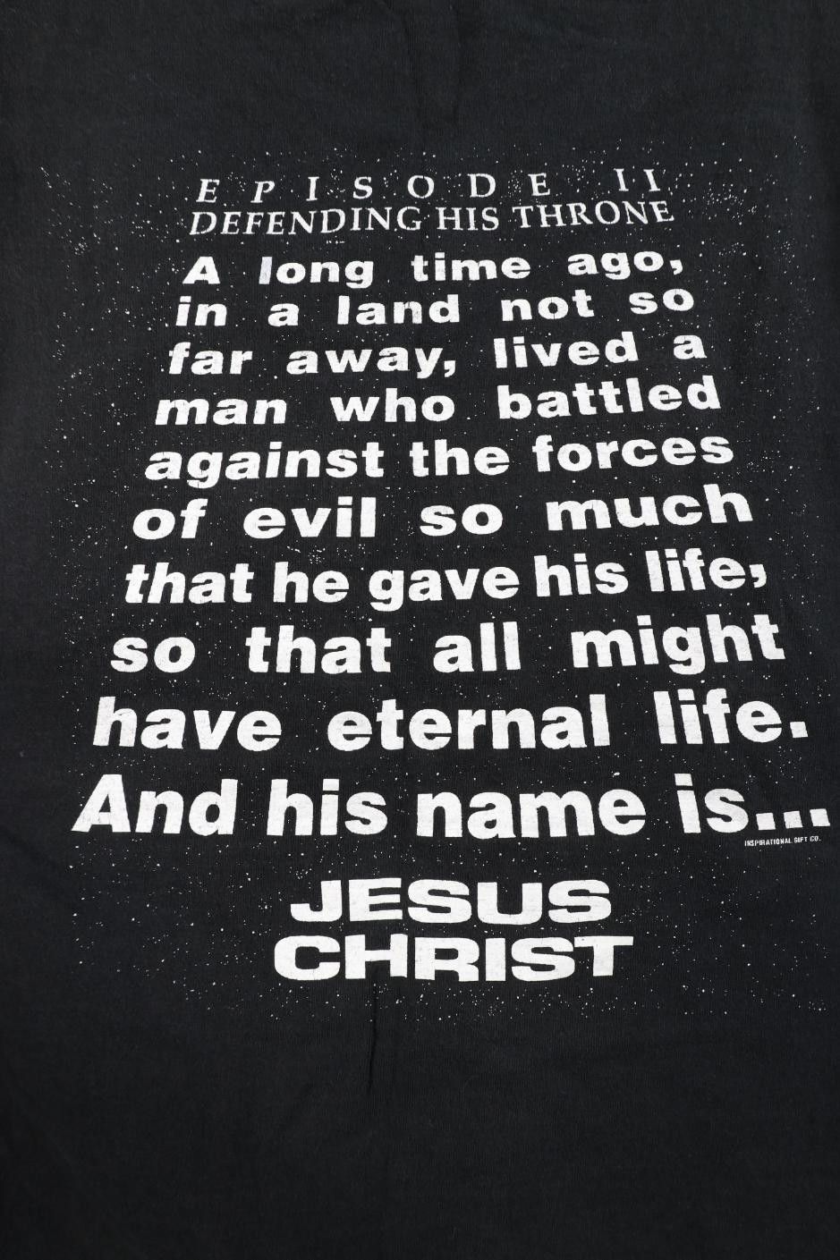 Vintage Vintage Y2K Parody Christian Gods Wars Jesus Christ T-Shirt Size US L / EU 52-54 / 3 - 8 Thumbnail