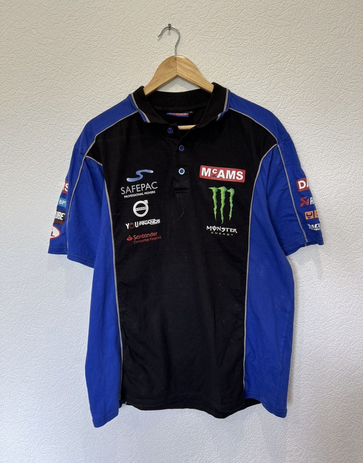 Vintage McAms Monster Energy F1 Polo Shirt Racing Size US XL / EU 56 / 4 - 2 Thumbnail