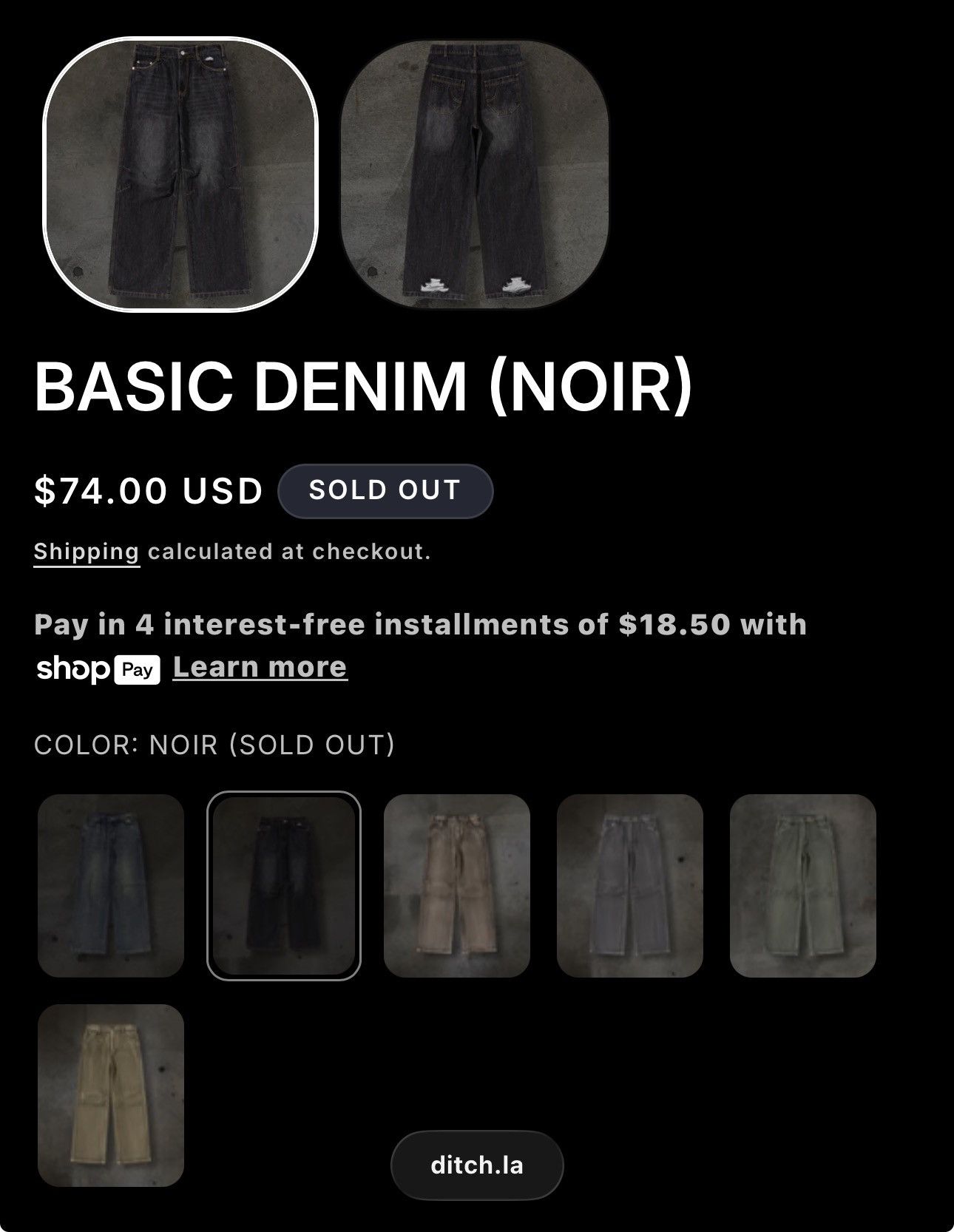 Other DITCH LA noir denims Size US 32 / EU 48 - 1 Thumbnail