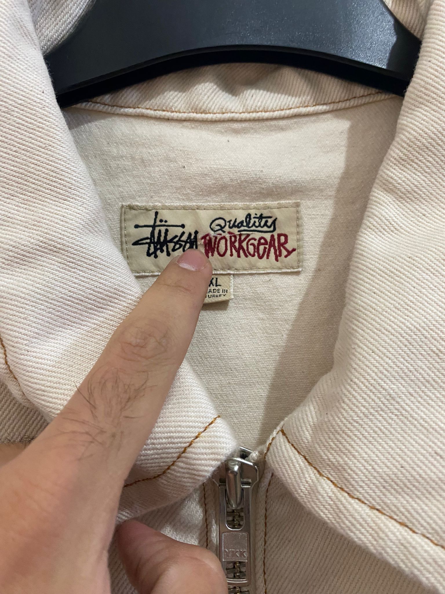 Stussy ZIP WORK JACKET DENIM Size US XL / EU 56 / 4 - 11 Thumbnail