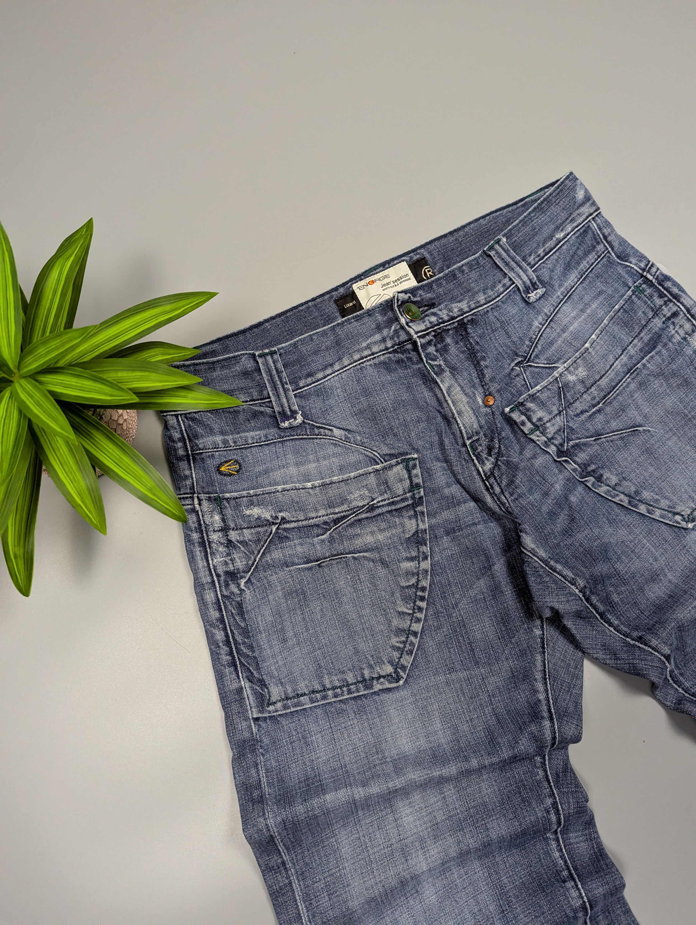 Energie nergie by Miss Sixty Y2K Faded Jeans Pockets Distressed Size US 36 / EU 52 - 6 Thumbnail
