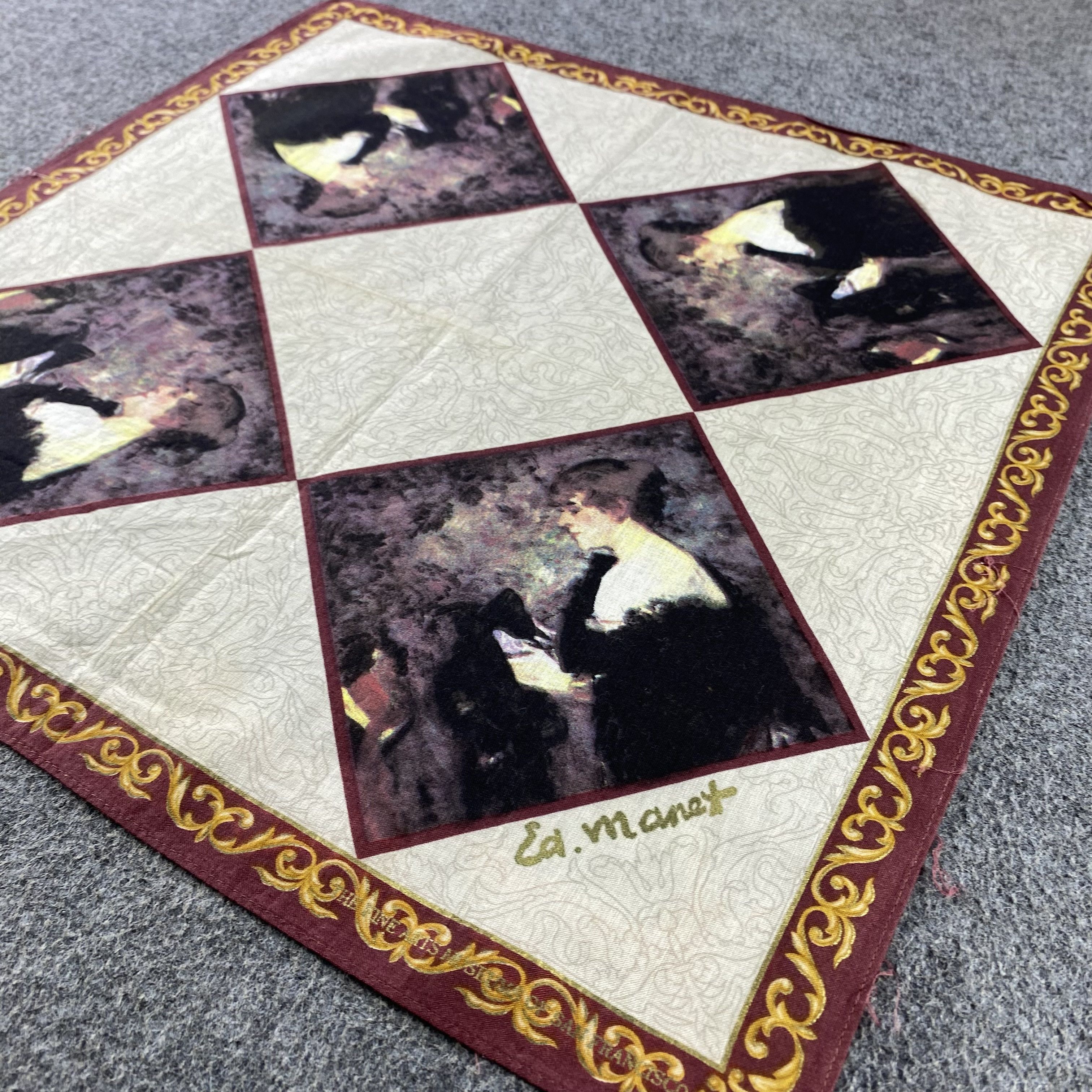 Vintage Ed Monet Handkerchief/Neckerchief/Bandana HC667 Size ONE SIZE - 2 Thumbnail