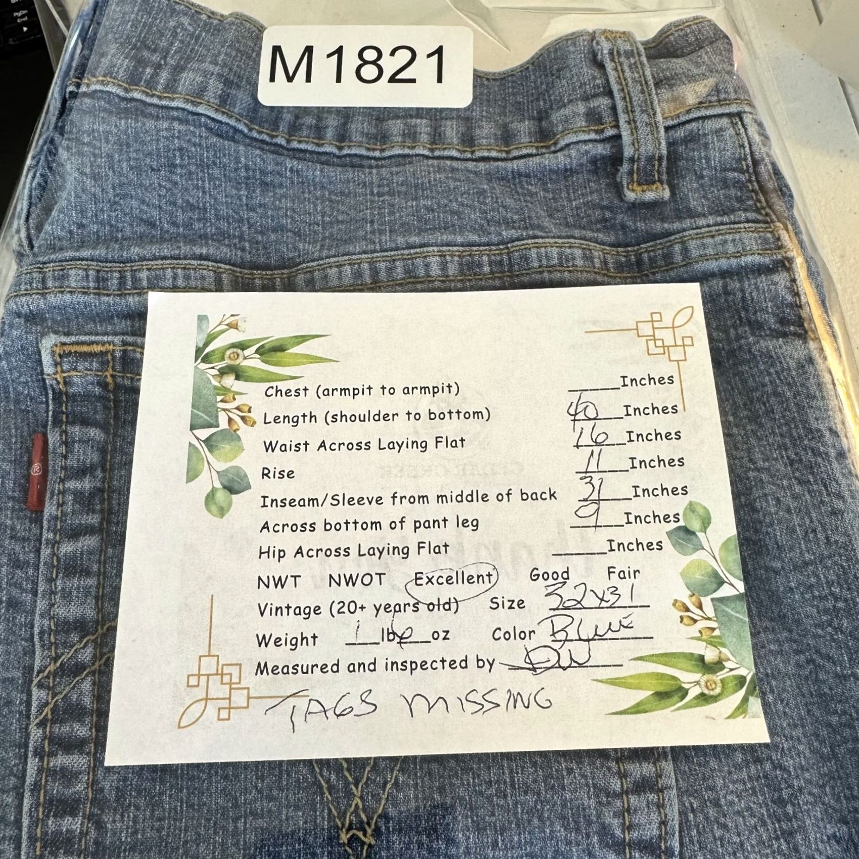 Levi's Levi’s 550 Men Jeans 32x31 Blue Denim Mid-Rise Relaxed Bootcut Zip Fly Jeans Size US 32 / EU 48 - 4 Thumbnail