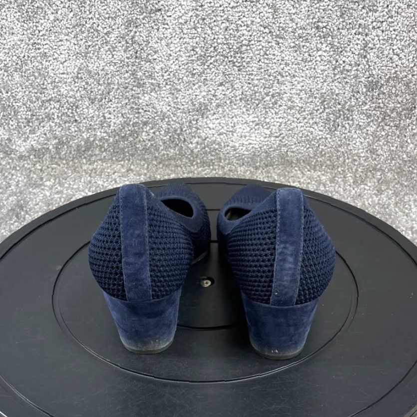 Eileen Fisher Eileen Fisher Kiss Pump Heels Womens Size 7.5 Navy Blue Cuban Stretch Size US 7.5 / IT 37.5 - 6 Thumbnail