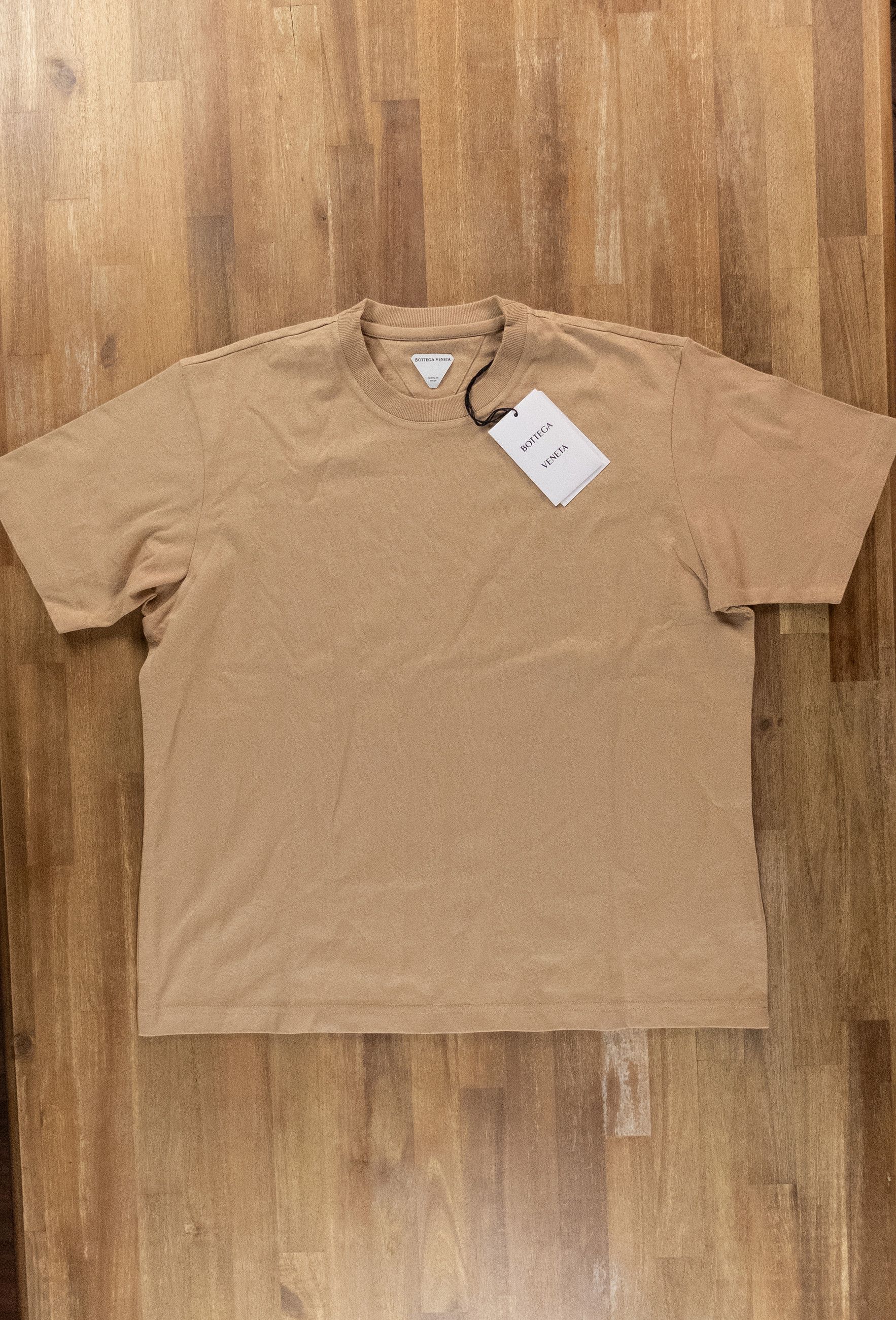 Bottega Veneta BOTTEGA VENETA Sunrise dark beige cotton t-shirt Medium Size US M / EU 48-50 / 2 - 1 Thumbnail