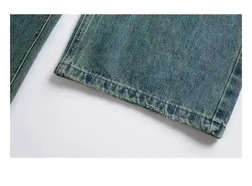 Jean Washed Green Relaxed Wide Leg Jeans Size US 30 / EU 46 - 6 Thumbnail