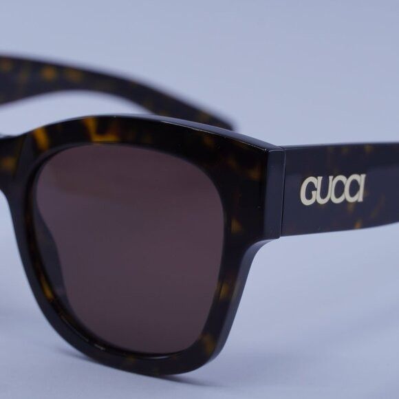 Gucci Gucci GG1789S 002 Sunglasses Dark Havana Square Frame Size ONE SIZE - 4 Thumbnail